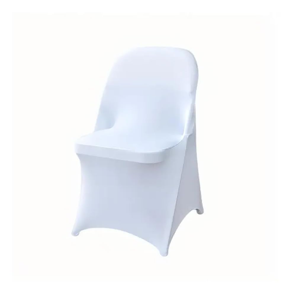 100 Pcs White Washable Removable Universal for Wedding Party Dining Banquet Polyester Spandex Stretch Slipcovers Chair Covers