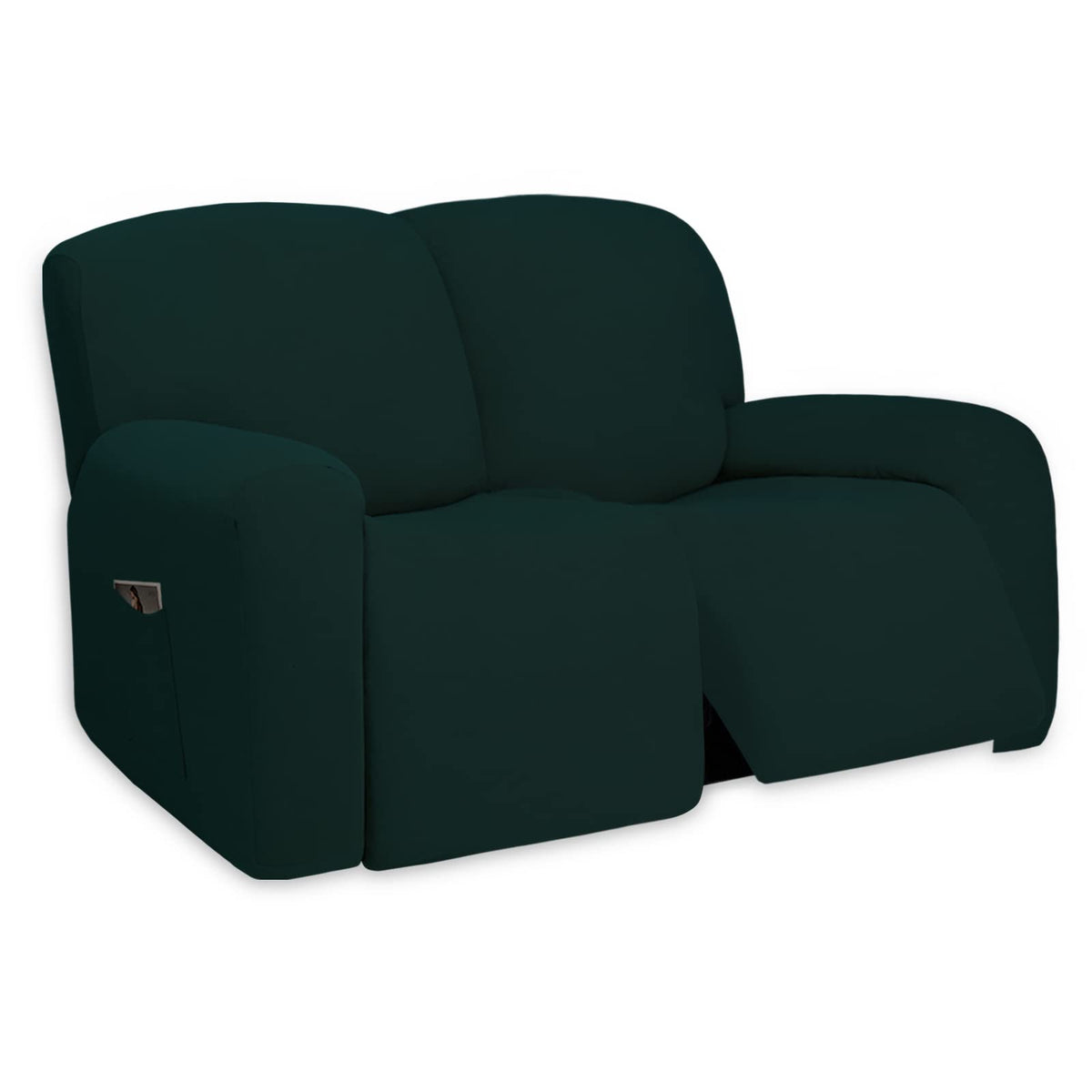 PureFit Super Stretch Chair Covers Fleece Couch Covers for Sofa Dark Gray