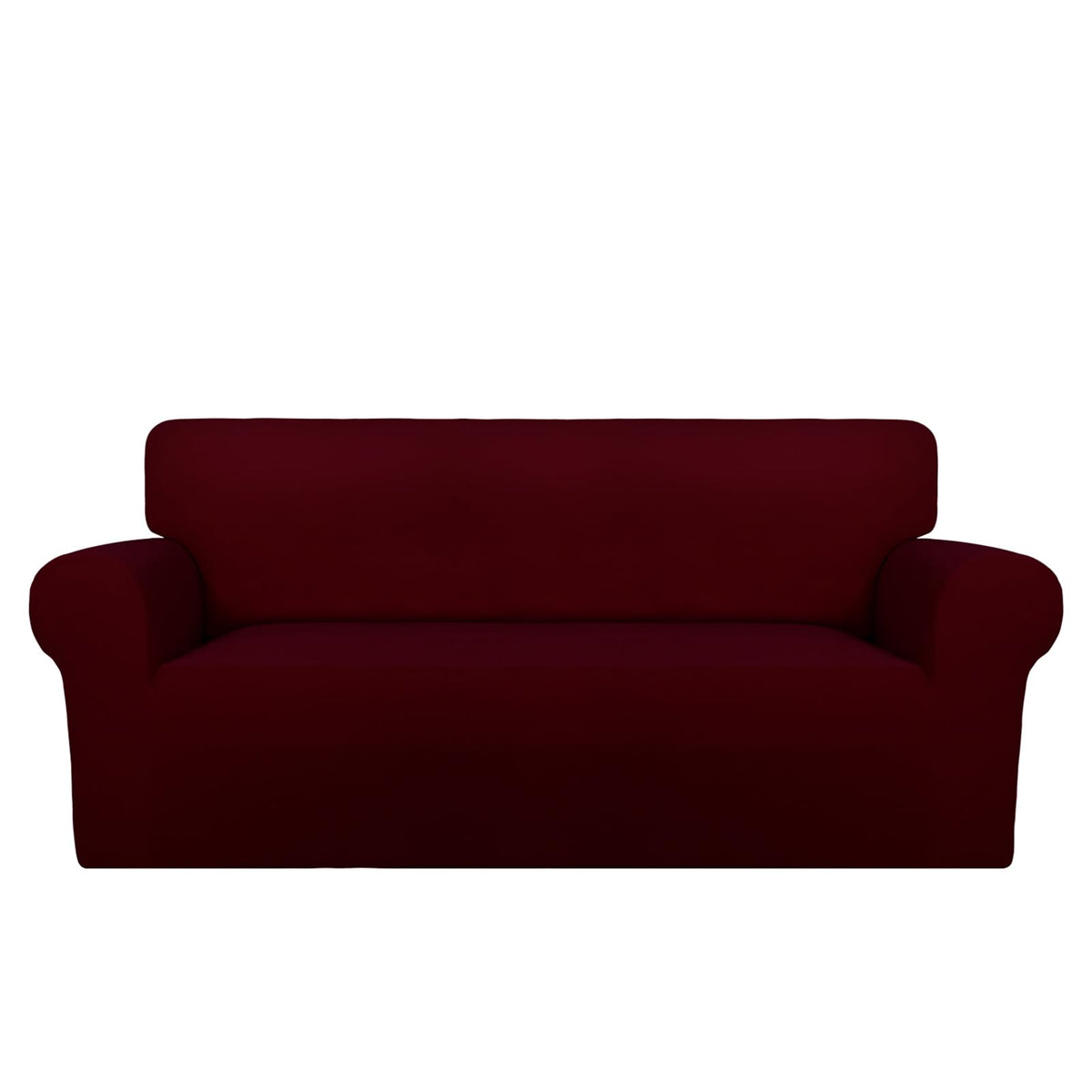 PureFit Super Stretch Chair Covers Fleece Couch Covers for Sofa Dark Gray