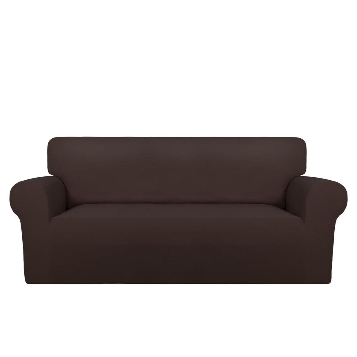 PureFit Super Stretch Chair Covers Fleece Couch Covers for Sofa Dark Gray