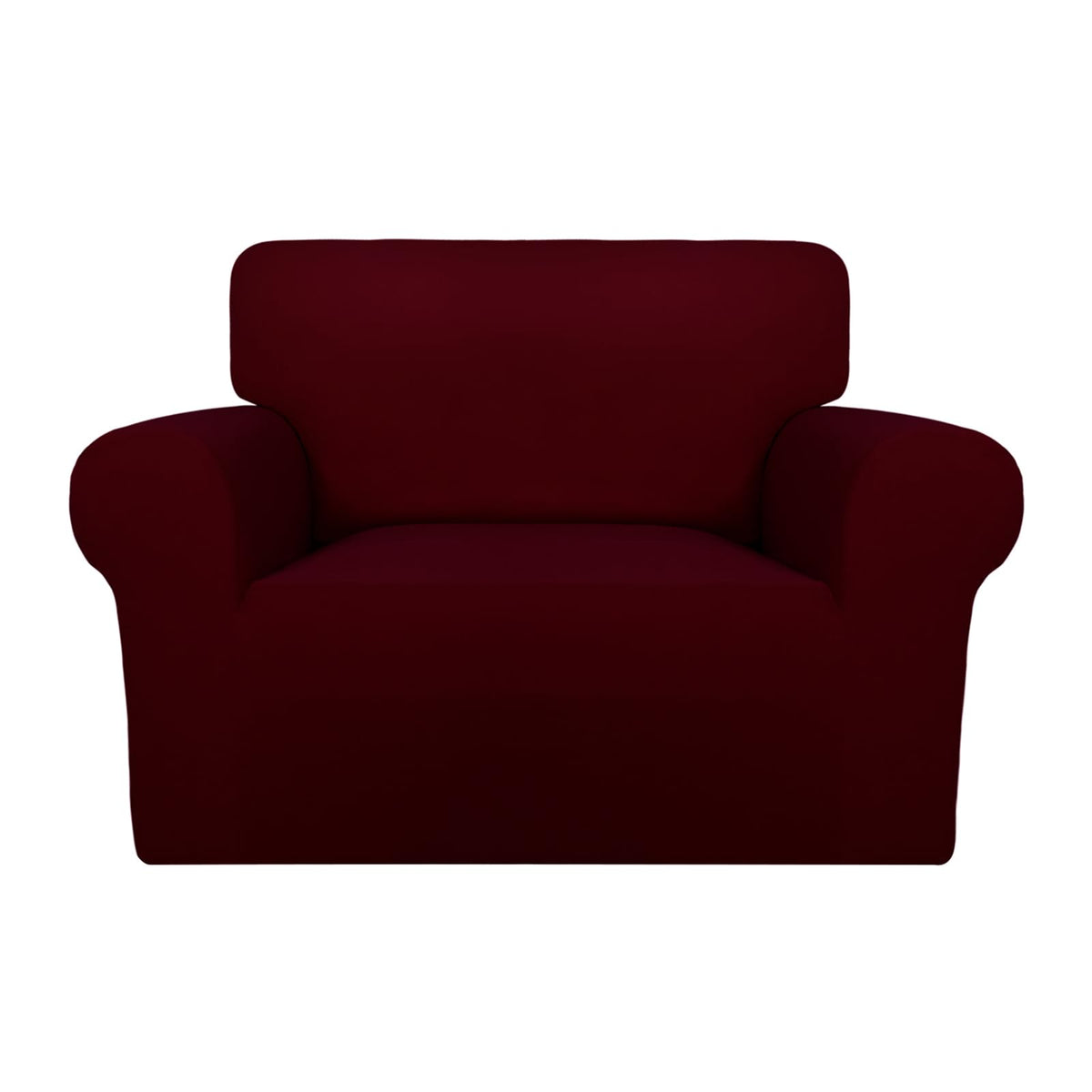 PureFit Super Stretch Chair Covers Fleece Couch Covers for Sofa Dark Gray