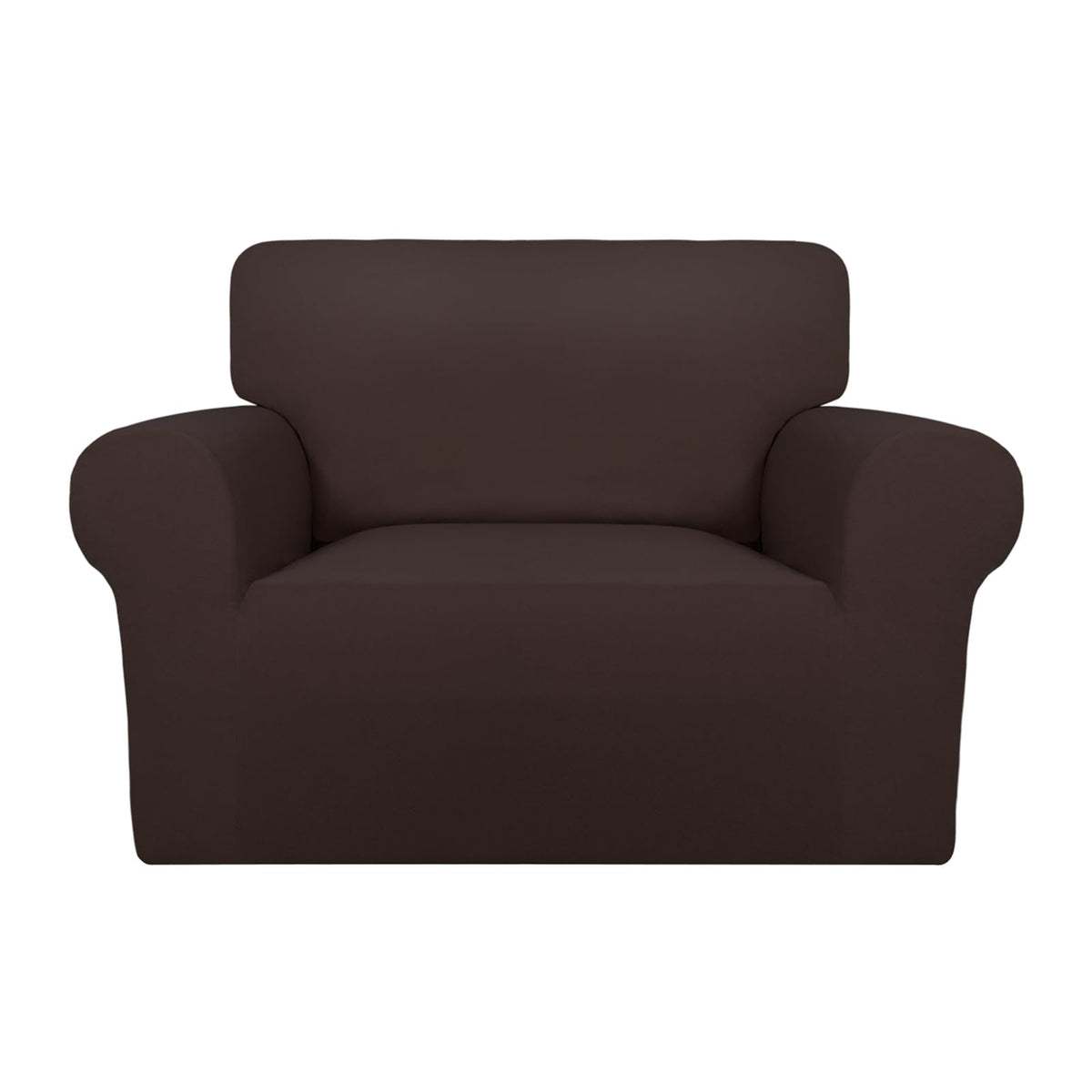 PureFit Super Stretch Chair Covers Fleece Couch Covers for Sofa Dark Gray