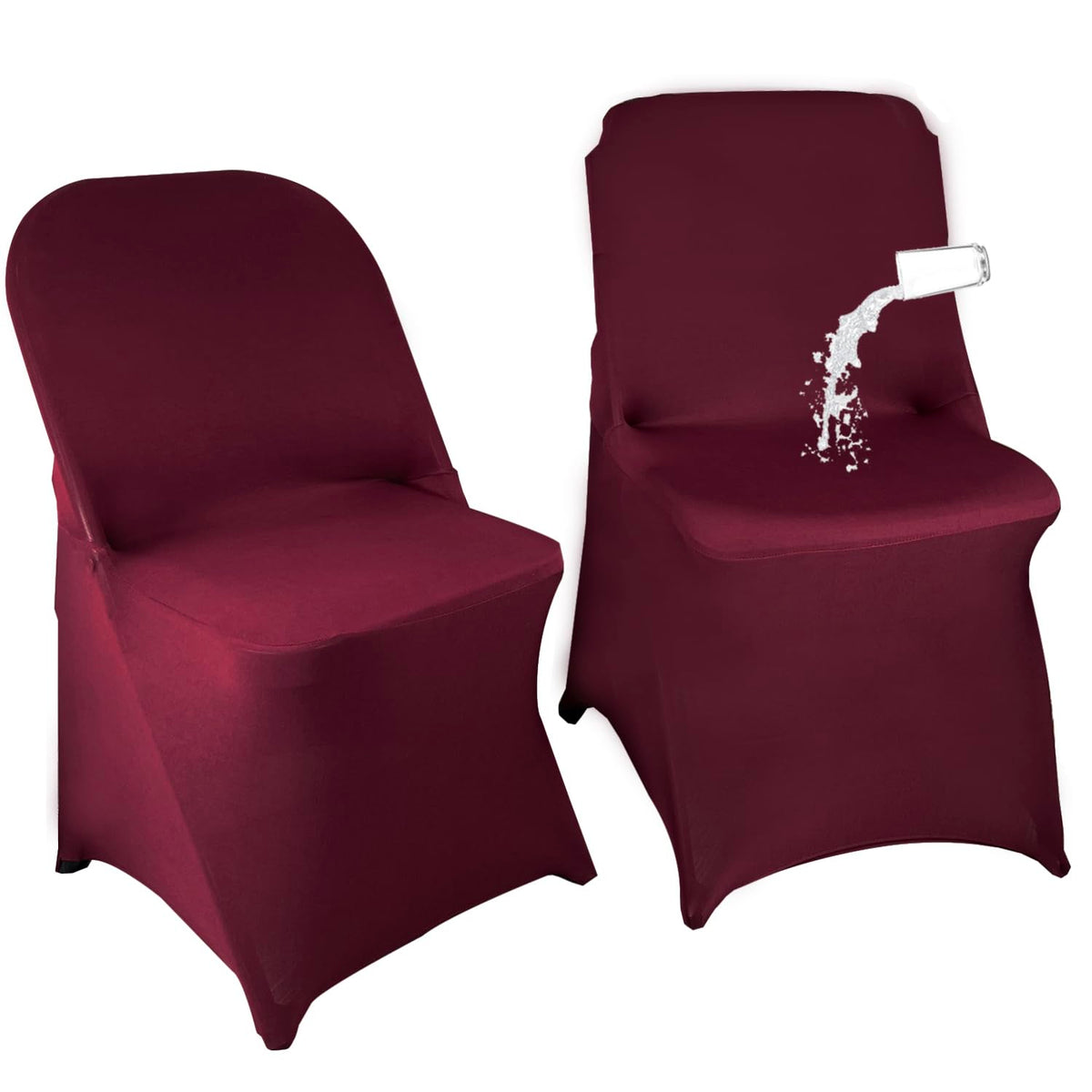 40PCS Spandex Folding Waterproof Chair Covers for Party,White New