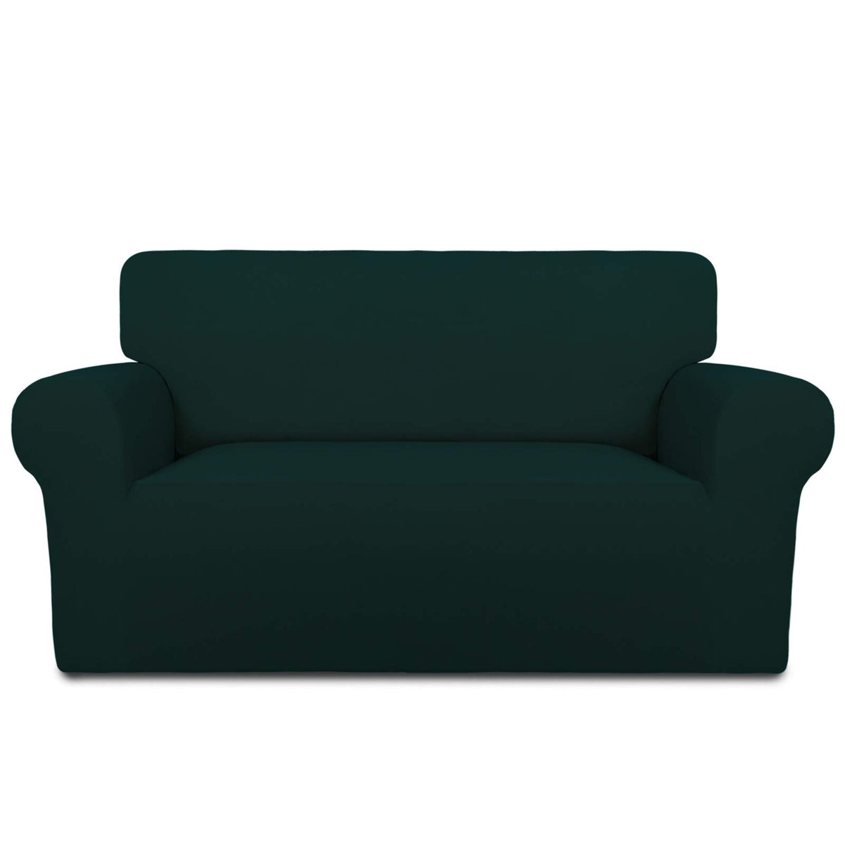 PureFit Super Stretch Chair Covers Fleece Couch Covers for Sofa Dark Gray