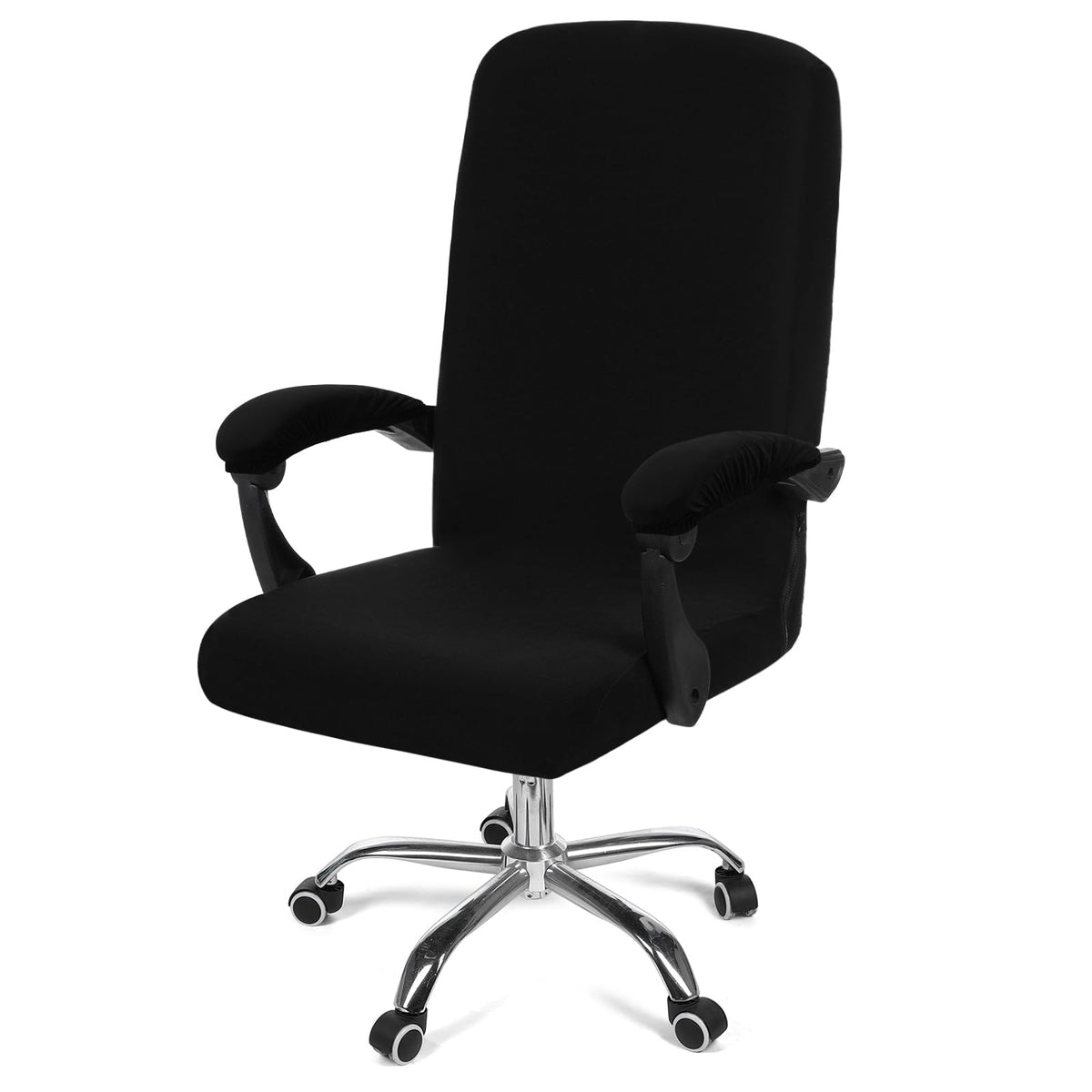 Smiry Stretch Printed Office Computer Desk Chair Covers, Blue Green