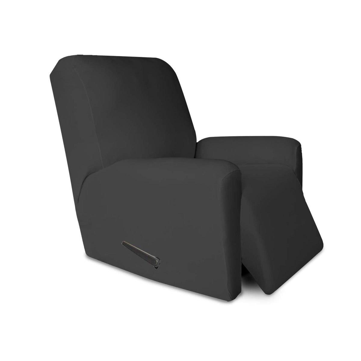 PureFit Super Stretch Chair Covers Fleece Couch Covers for Sofa Dark Gray