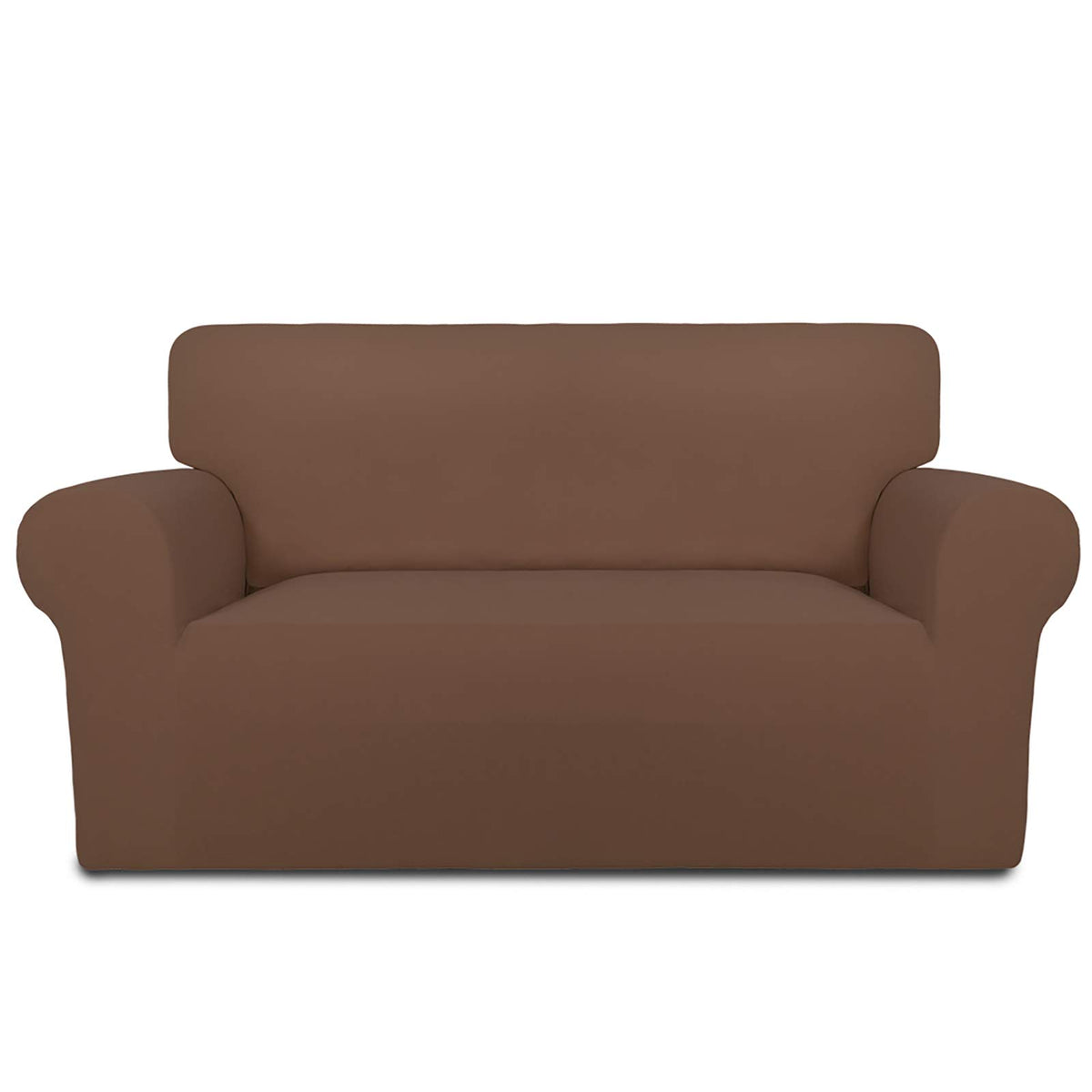 PureFit Super Stretch Chair Covers Fleece Couch Covers for Sofa Dark Gray