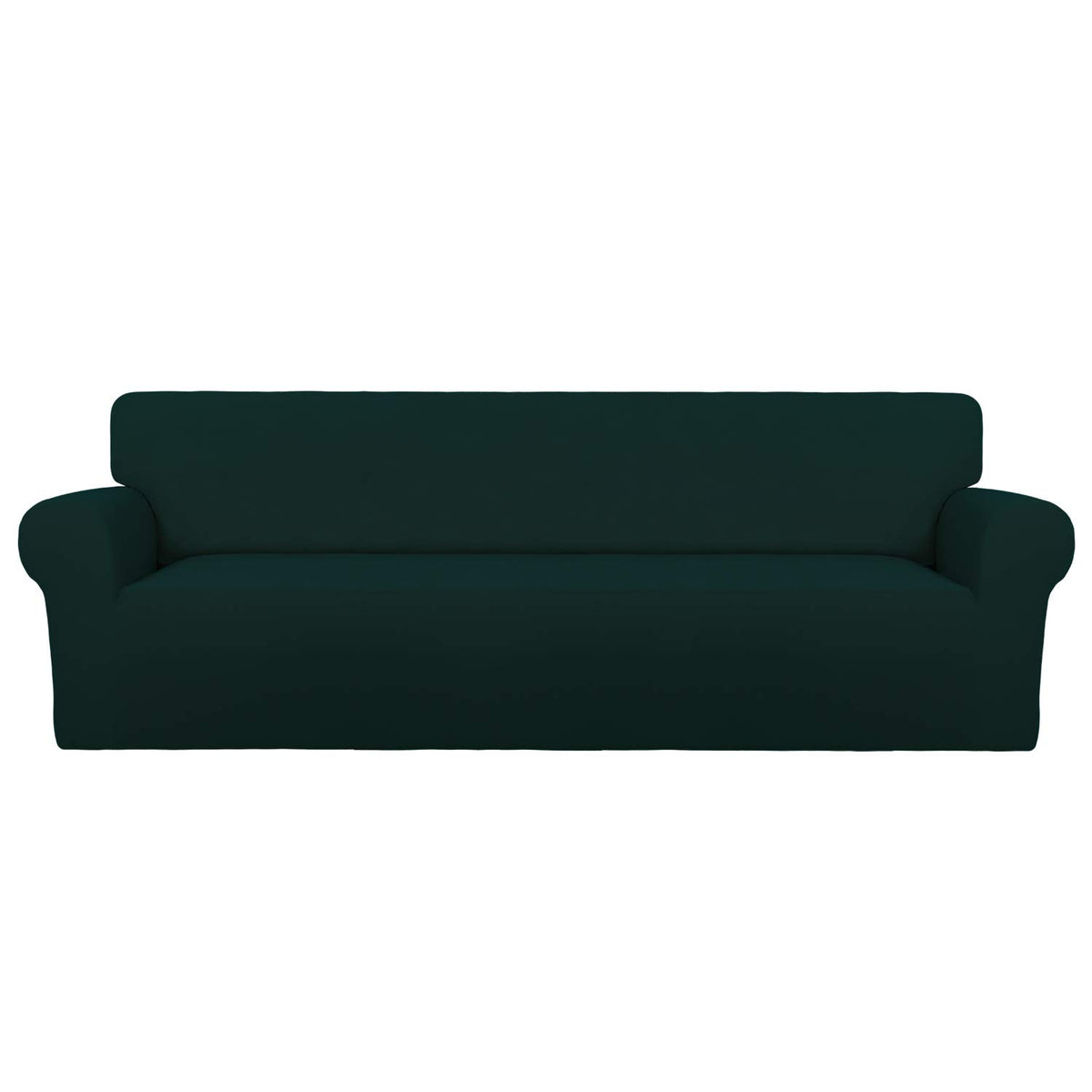 PureFit Super Stretch Chair Covers Fleece Couch Covers for Sofa Dark Gray