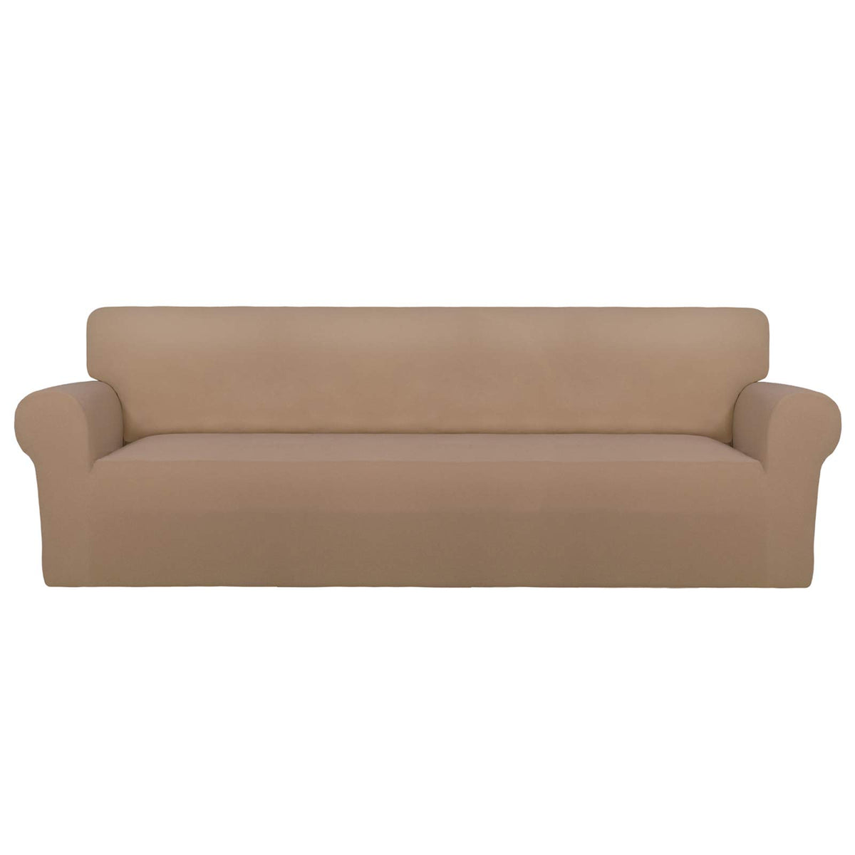 PureFit Super Stretch Chair Covers Fleece Couch Covers for Sofa Dark Gray