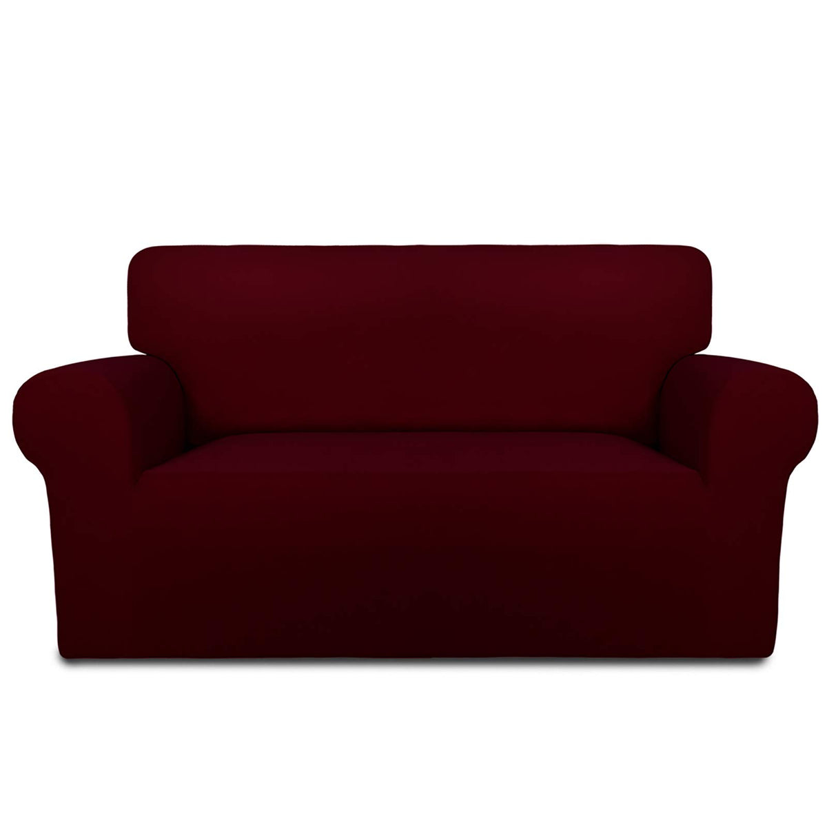 PureFit Super Stretch Chair Covers Fleece Couch Covers for Sofa Dark Gray