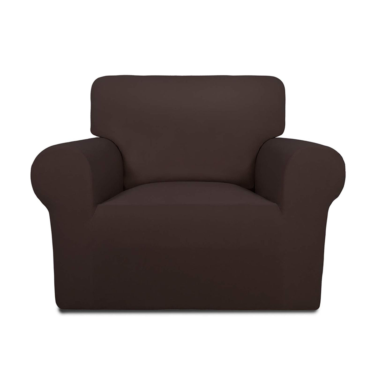 PureFit Super Stretch Chair Covers Fleece Couch Covers for Sofa Dark Gray