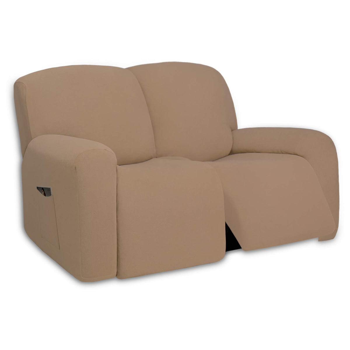 PureFit Super Stretch Chair Covers Fleece Couch Covers for Sofa Dark Gray