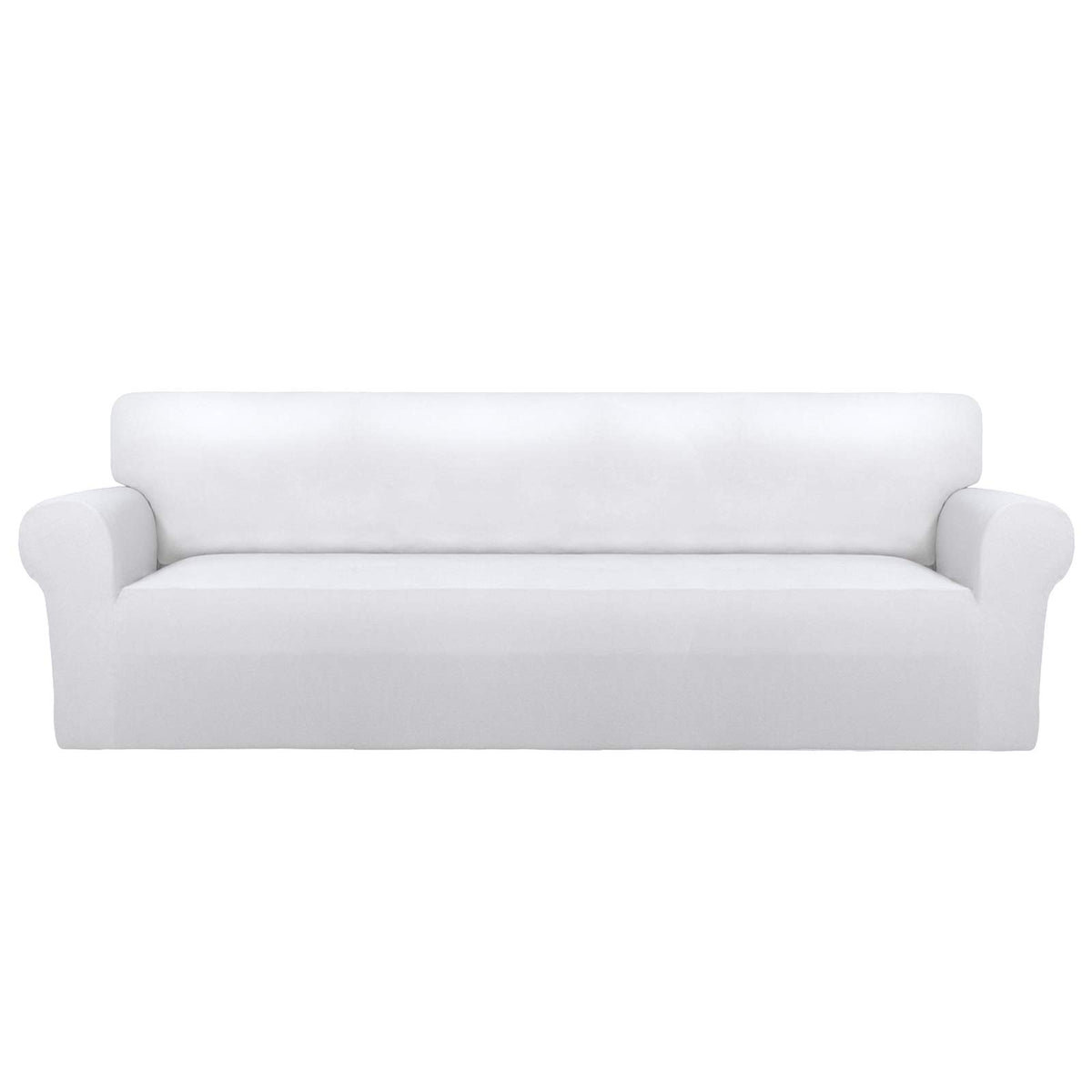 PureFit Super Stretch Chair Covers Fleece Couch Covers for Sofa Dark Gray