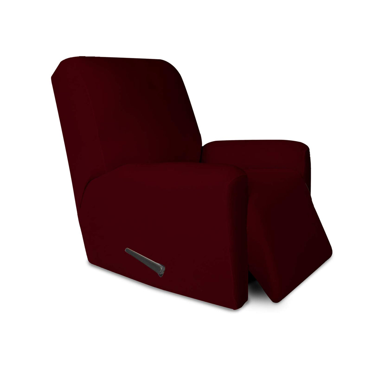 PureFit Super Stretch Chair Covers Fleece Couch Covers for Sofa Dark Gray