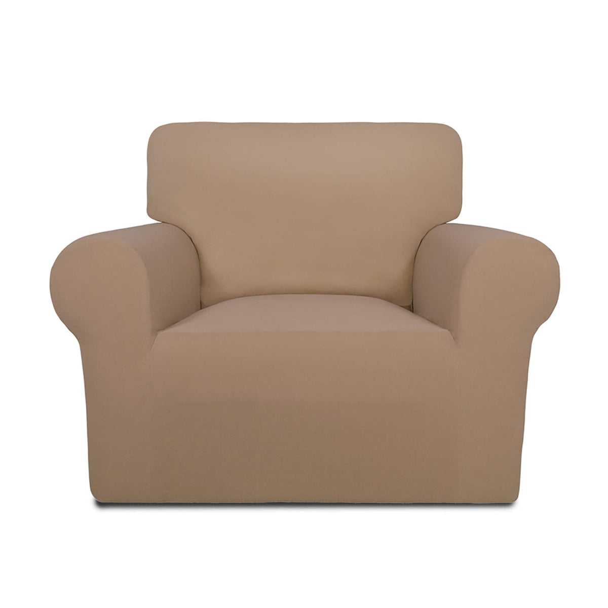 PureFit Super Stretch Chair Covers Fleece Couch Covers for Sofa Dark Gray