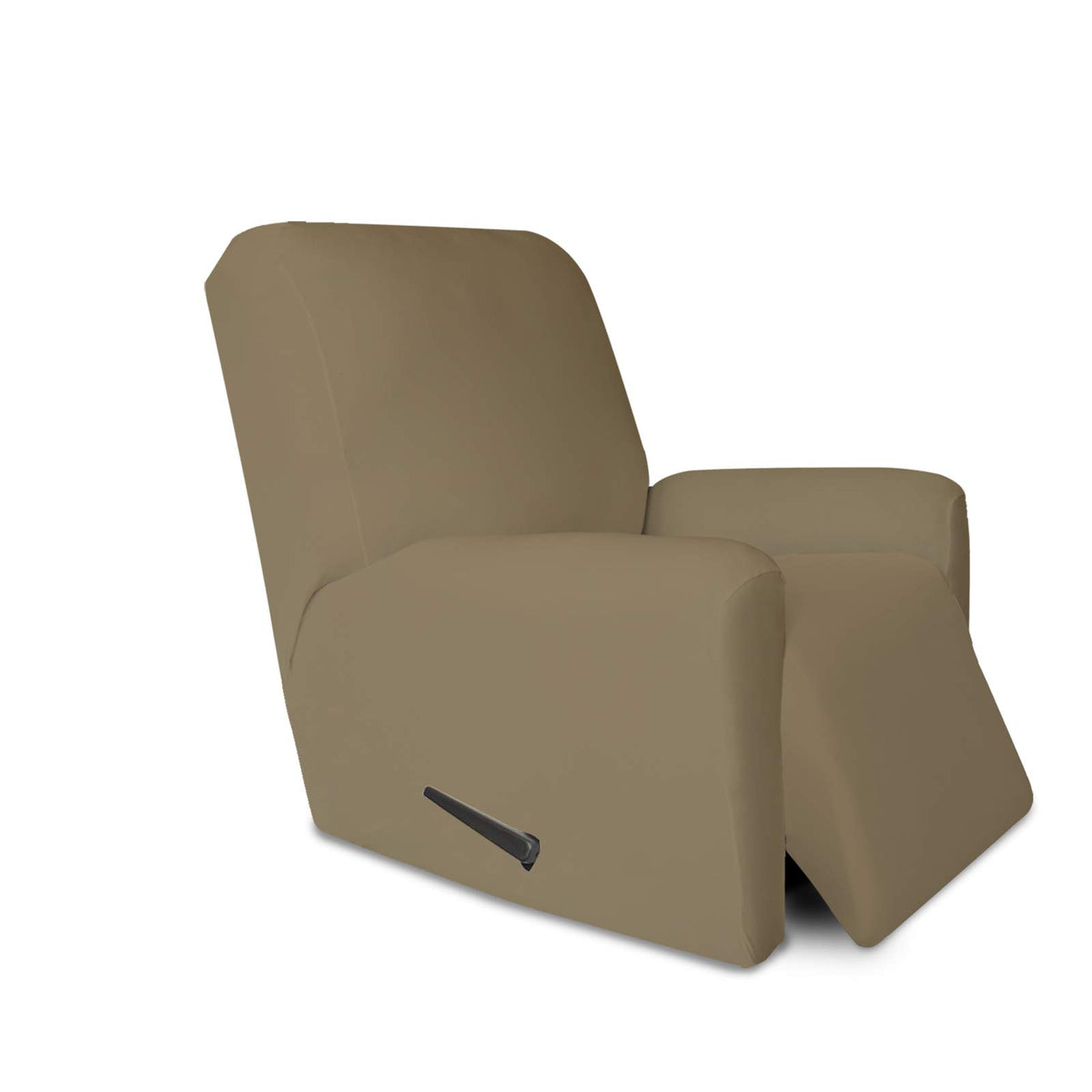 PureFit Super Stretch Chair Covers Fleece Couch Covers for Sofa Dark Gray