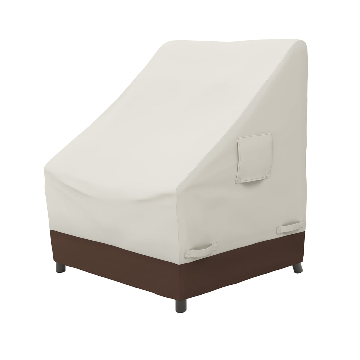 Amazon Basics Outdoor Stackable Chairs Cover, Waterproof, Anti-UV, Weather Resistant, Durable, Beige/Tan