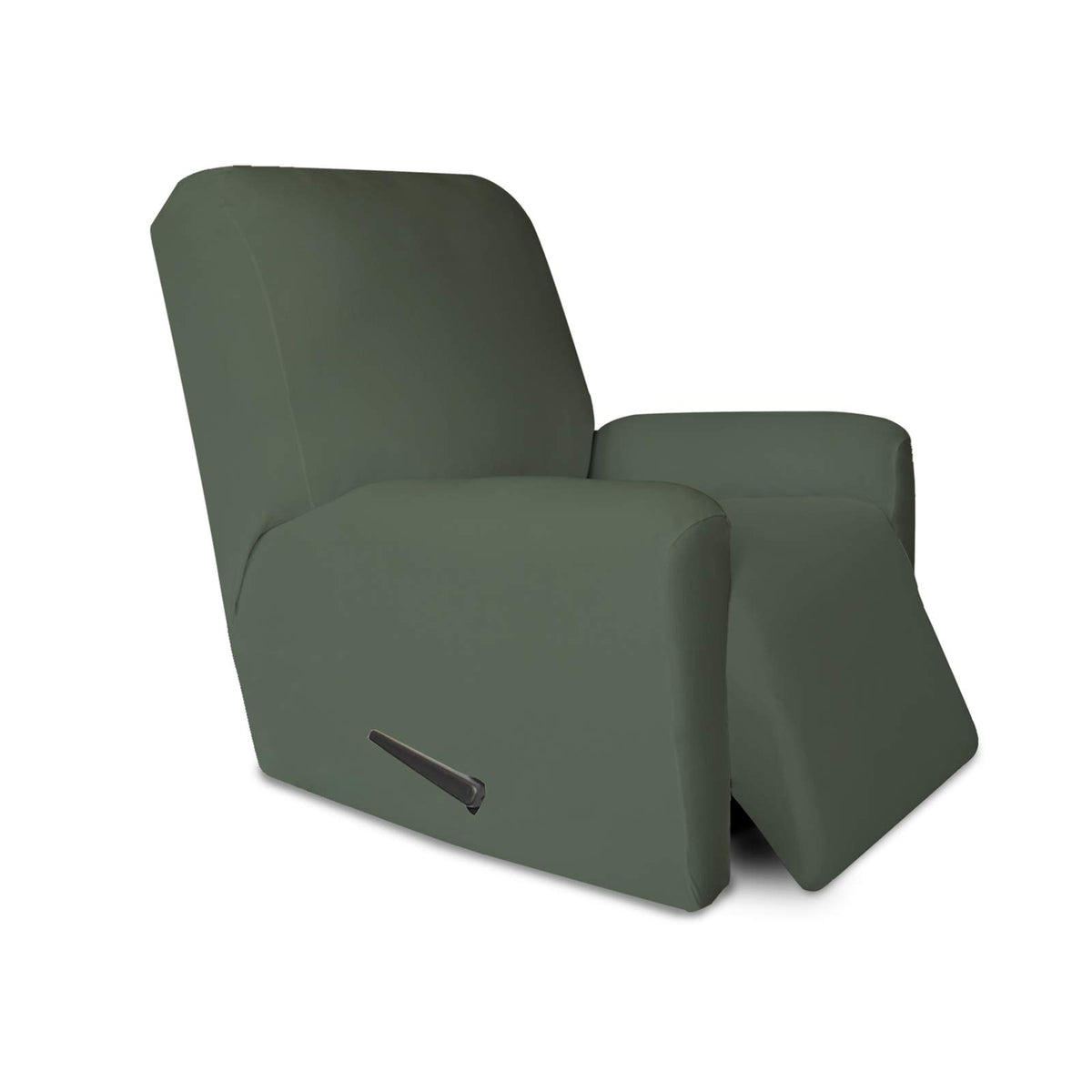 PureFit Super Stretch Chair Covers Fleece Couch Covers for Sofa Dark Gray