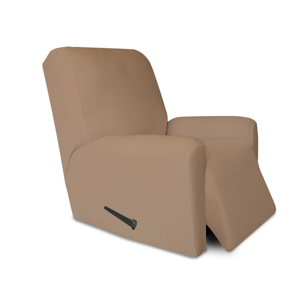 PureFit Super Stretch Chair Covers Fleece Couch Covers for Sofa Dark Gray