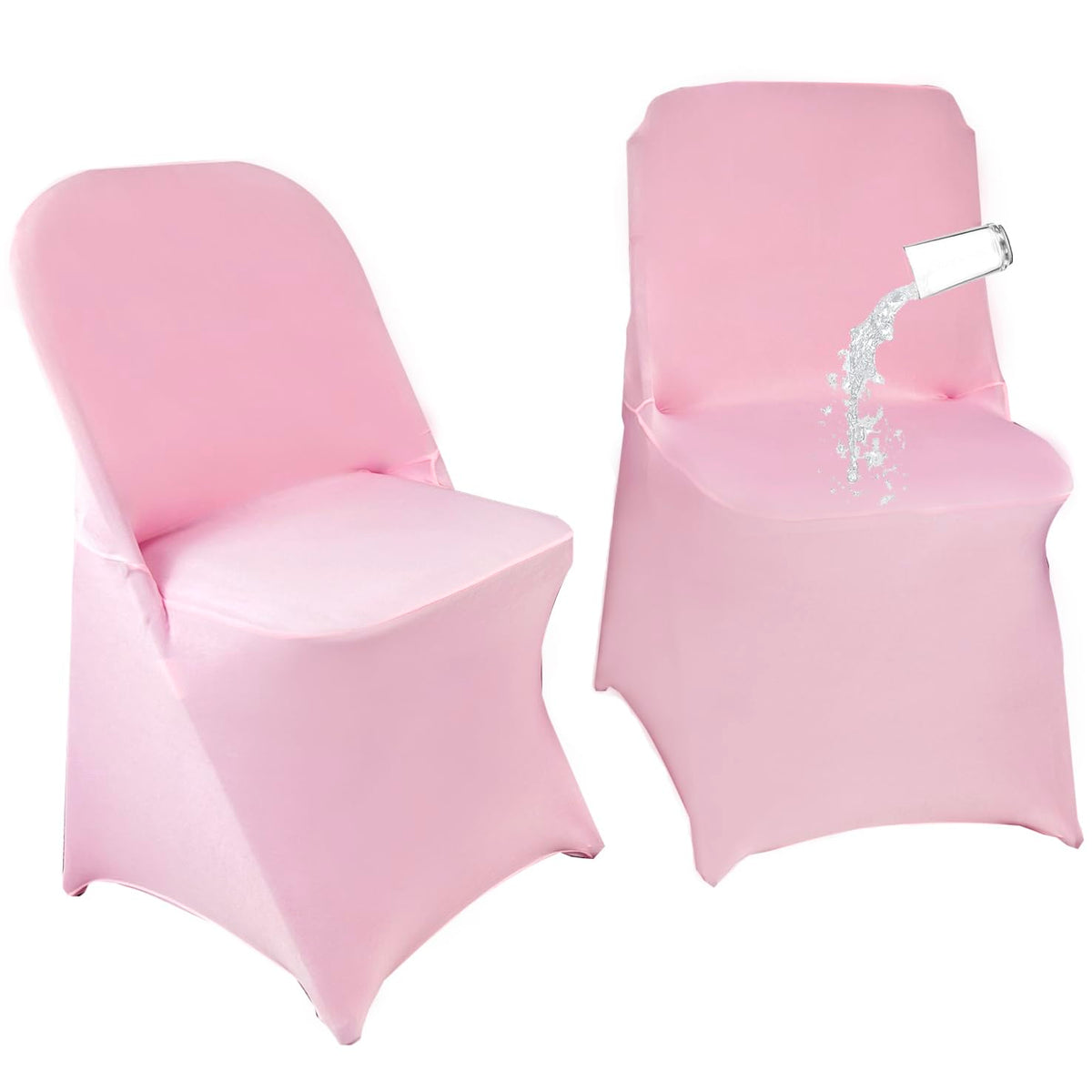 40PCS Spandex Folding Waterproof Chair Covers for Party,White New