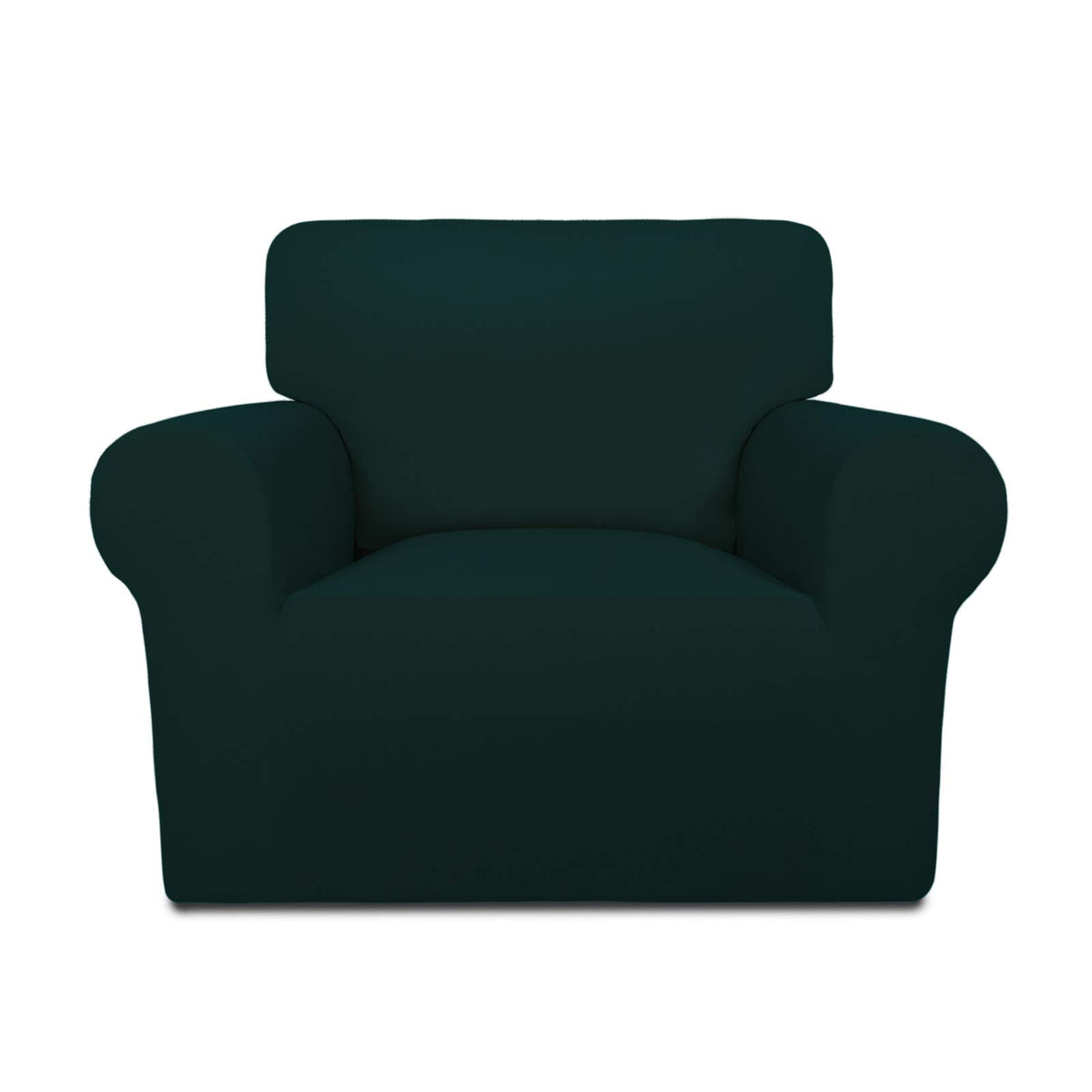 PureFit Super Stretch Chair Covers Fleece Couch Covers for Sofa Dark Gray