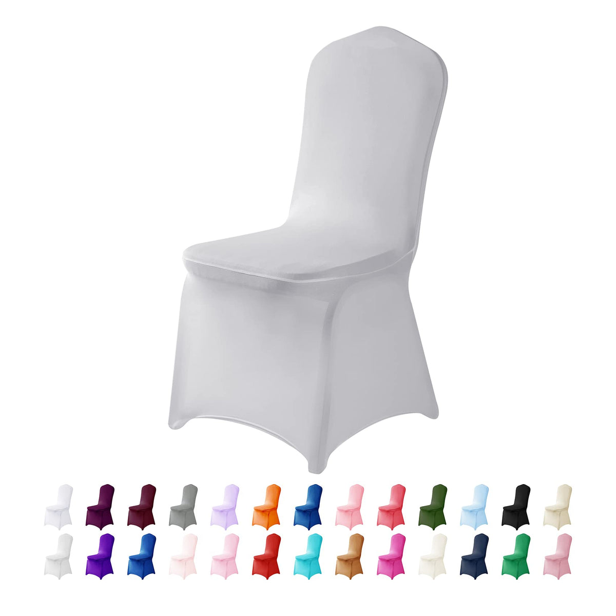 Spandex Chair Cover,25PCS,Chair Covers,Living Room Chair Covers,Removable Chair Cover Washable Protector Stretch Chair Cover for Party, Banquet,Wedding Event,Hotel(White)