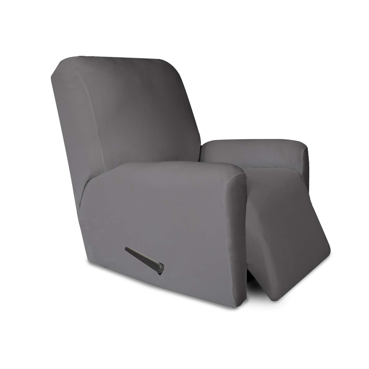 PureFit Super Stretch Chair Covers Fleece Couch Covers for Sofa Dark Gray