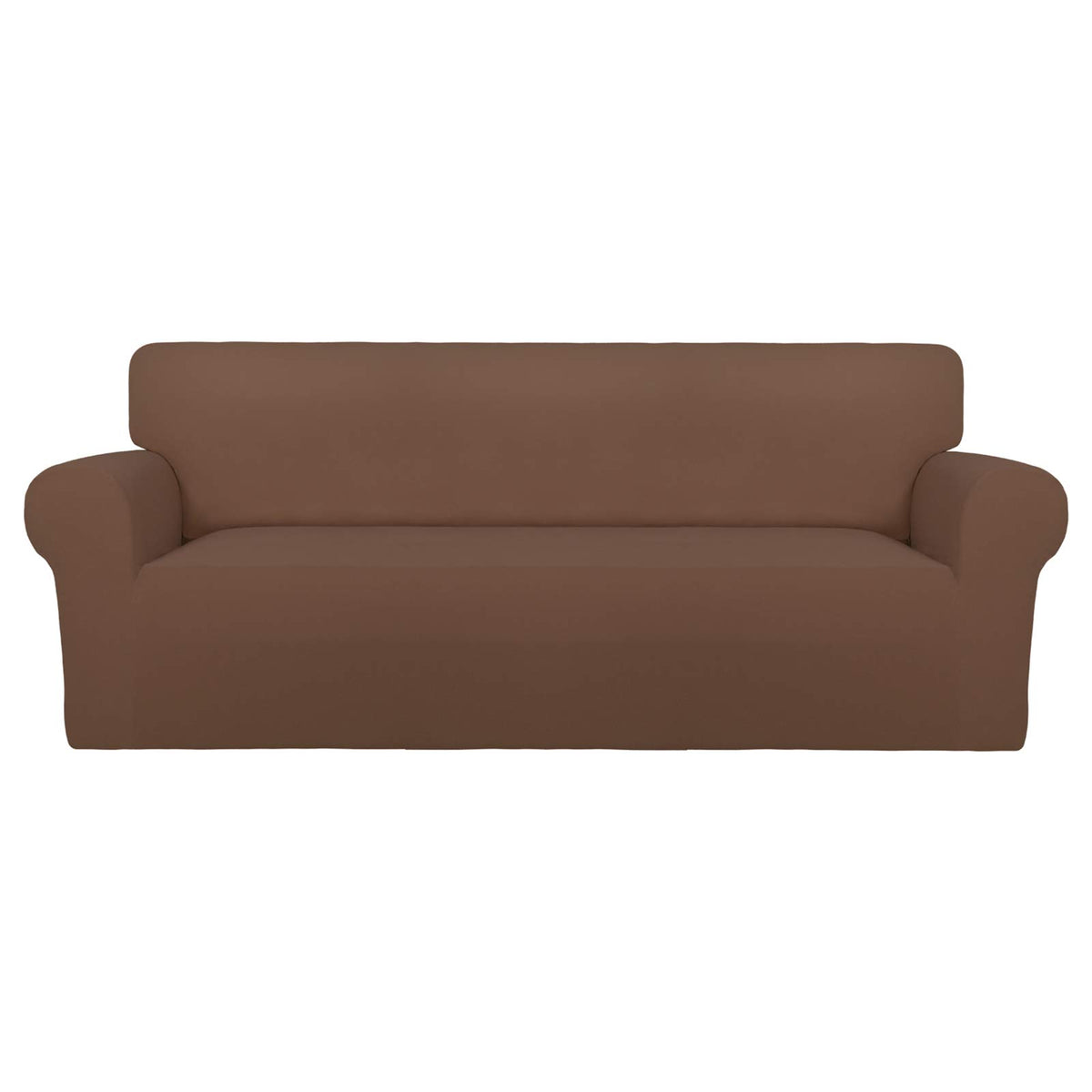 PureFit Super Stretch Chair Covers Fleece Couch Covers for Sofa Dark Gray