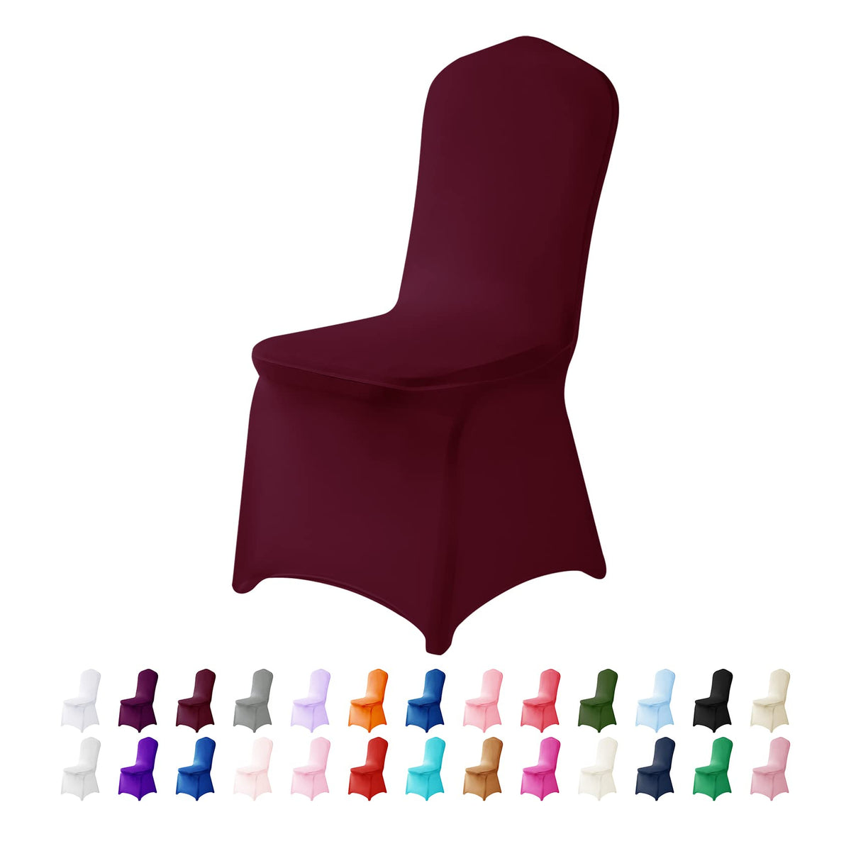 Spandex Chair Cover,25PCS,Chair Covers,Living Room Chair Covers,Removable Chair Cover Washable Protector Stretch Chair Cover for Party, Banquet,Wedding Event,Hotel(White)