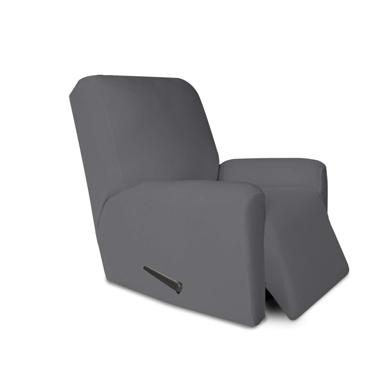 PureFit Super Stretch Chair Covers Fleece Couch Covers for Sofa Dark Gray