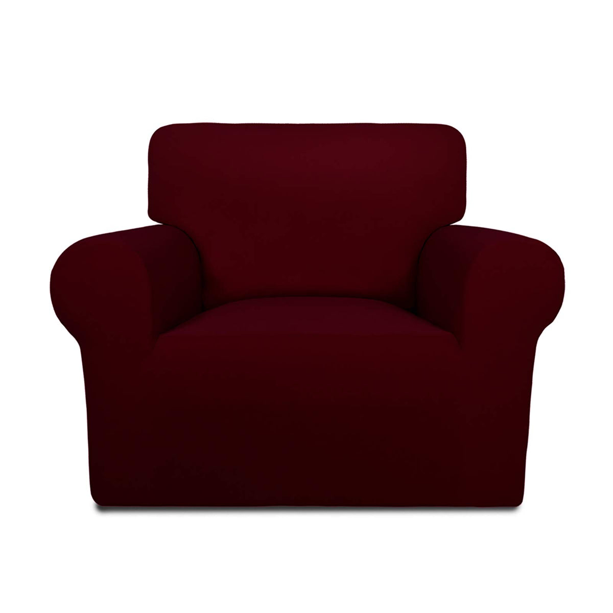 PureFit Super Stretch Chair Covers Fleece Couch Covers for Sofa Dark Gray