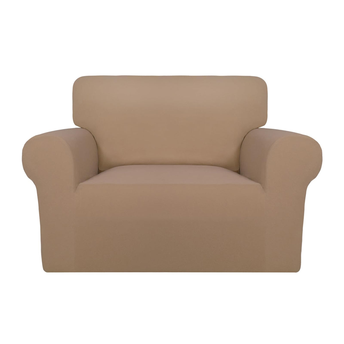 PureFit Super Stretch Chair Covers Fleece Couch Covers for Sofa Dark Gray
