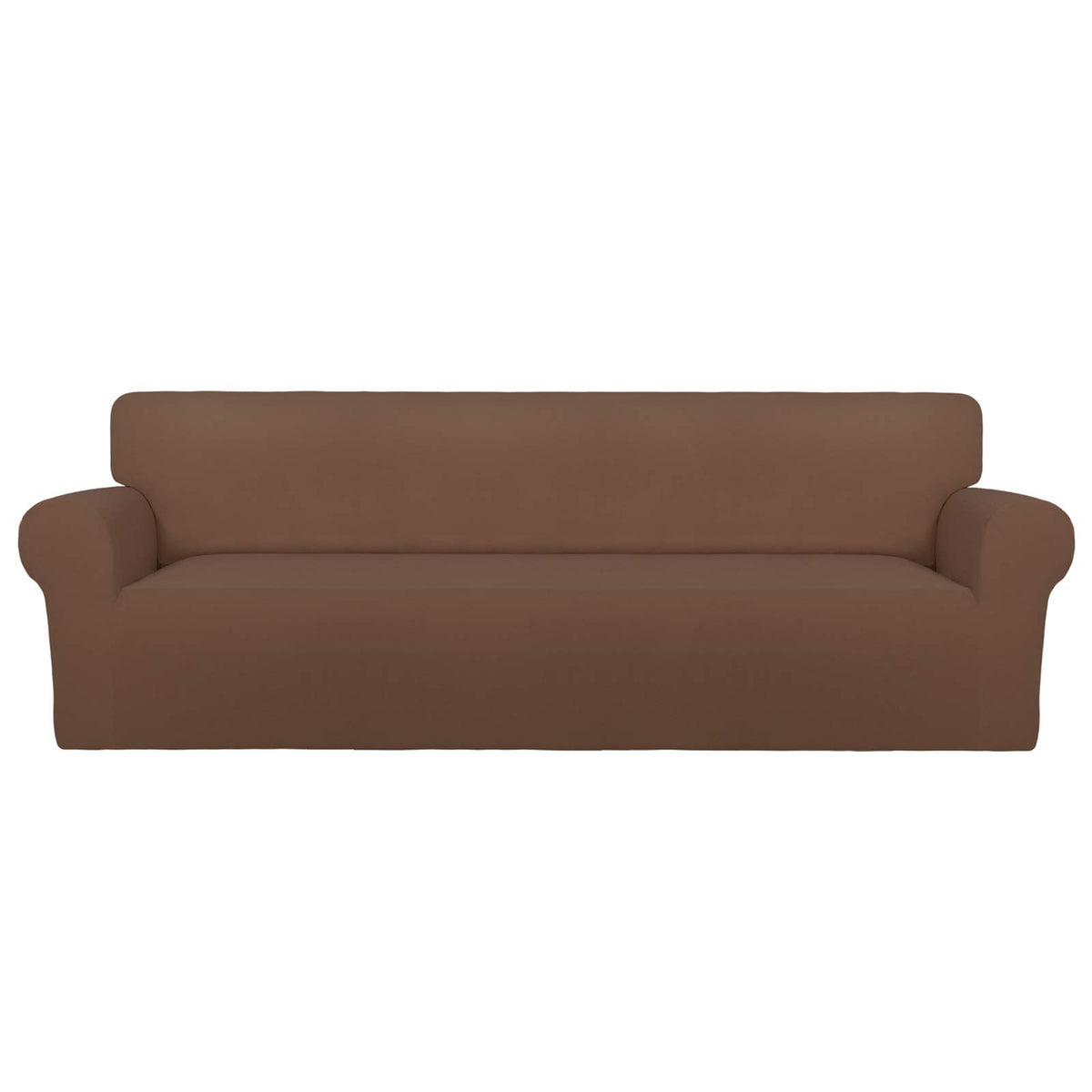 PureFit Super Stretch Chair Covers Fleece Couch Covers for Sofa Dark Gray