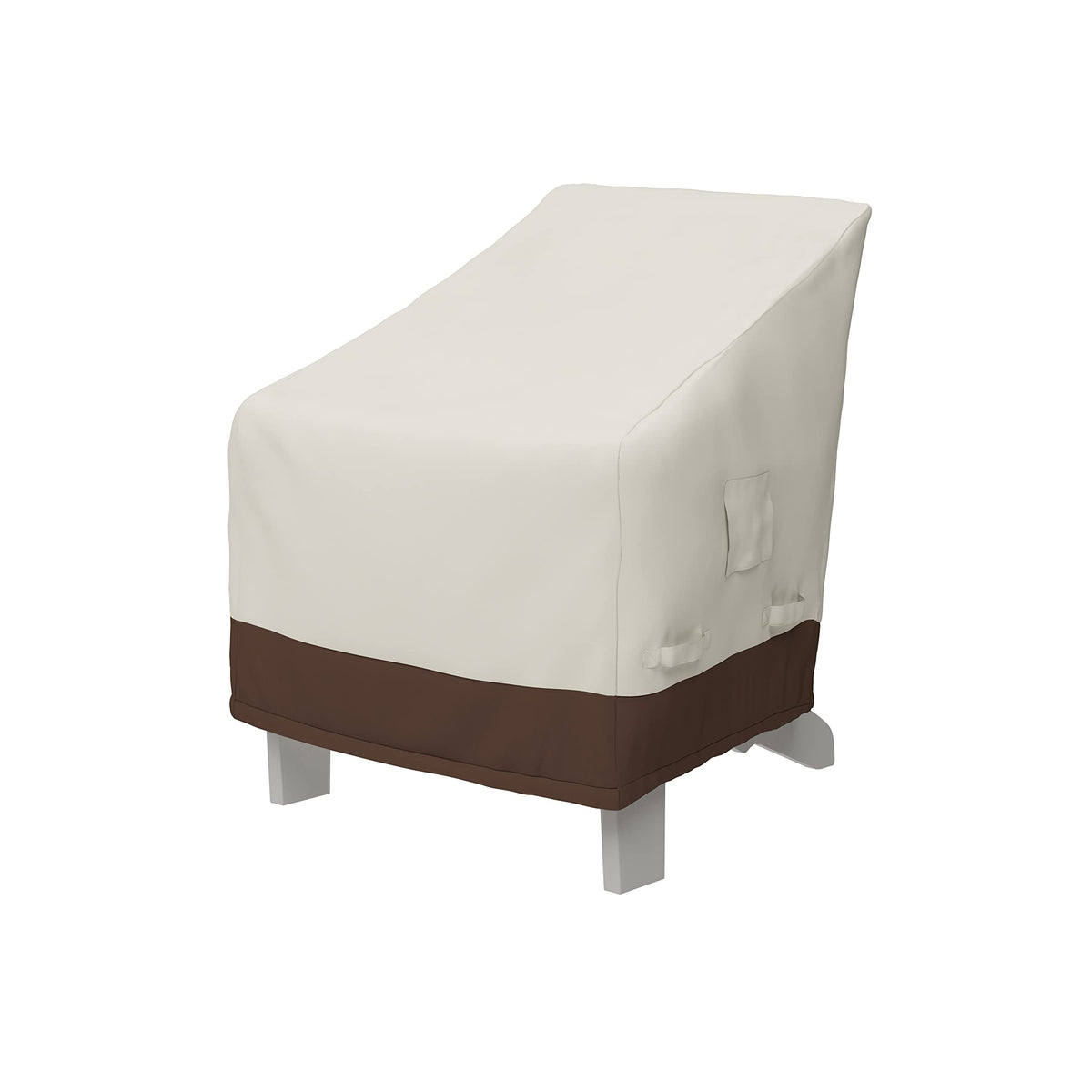 Amazon Basics Outdoor Stackable Chairs Cover, Waterproof, Anti-UV, Weather Resistant, Durable, Beige/Tan