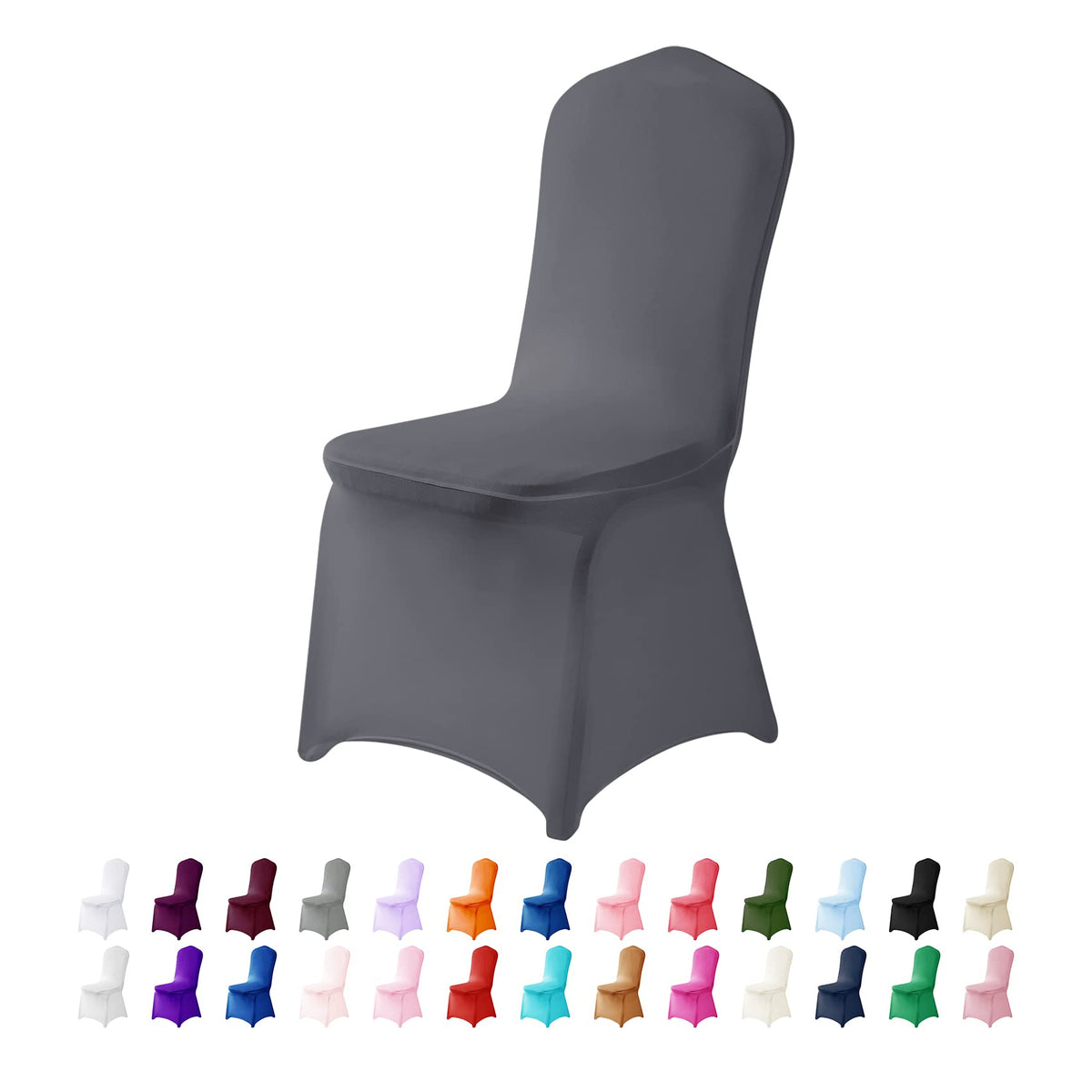 Spandex Chair Cover,25PCS,Chair Covers,Living Room Chair Covers,Removable Chair Cover Washable Protector Stretch Chair Cover for Party, Banquet,Wedding Event,Hotel(White)