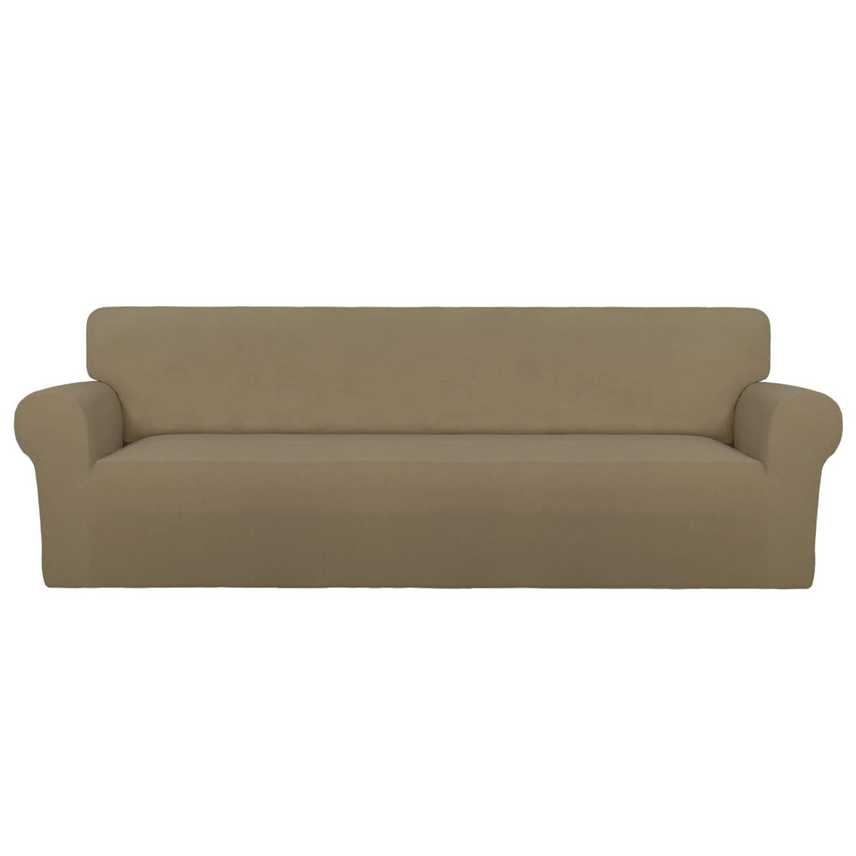 PureFit Super Stretch Chair Covers Fleece Couch Covers for Sofa Dark Gray