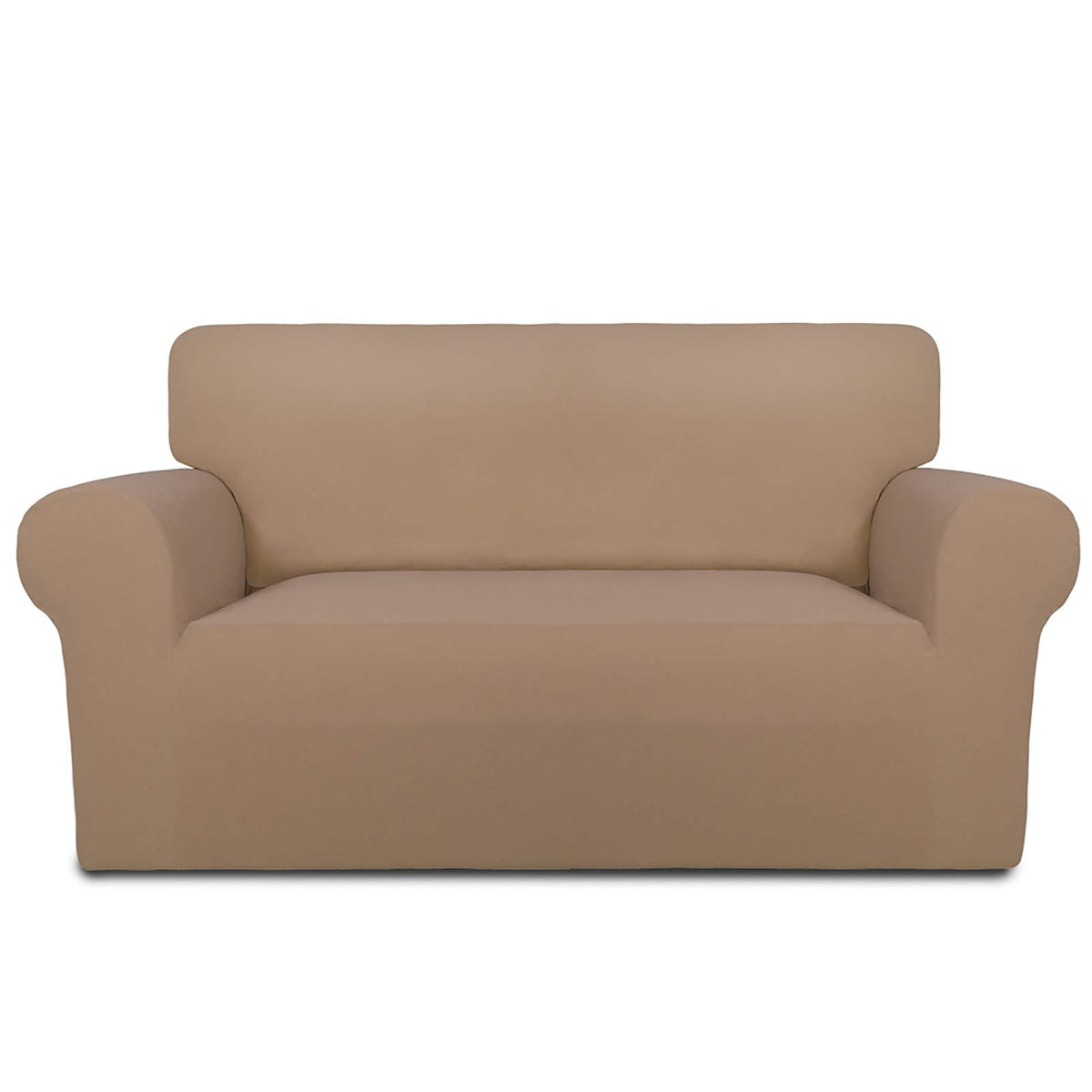 PureFit Super Stretch Chair Covers Fleece Couch Covers for Sofa Dark Gray