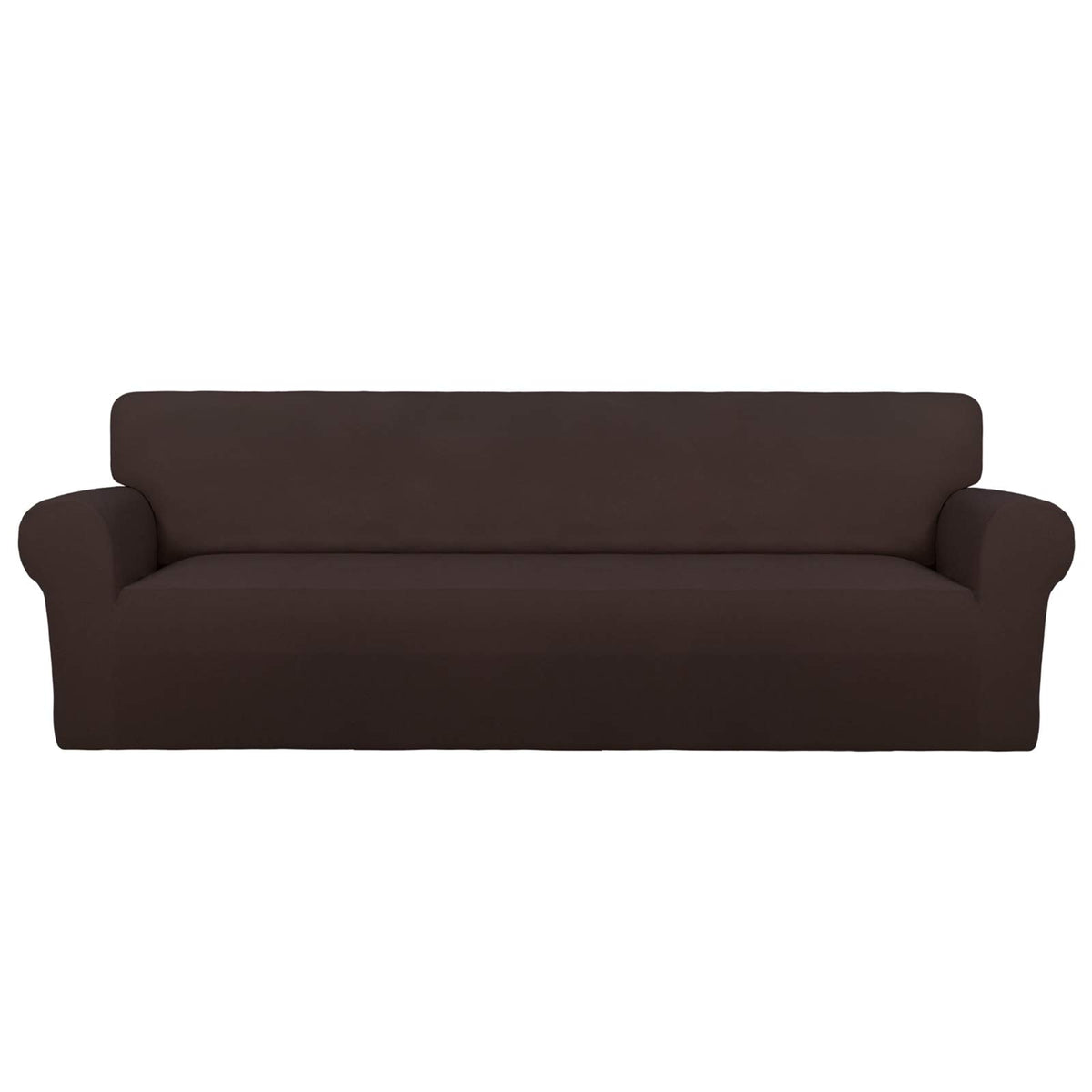 PureFit Super Stretch Chair Covers Fleece Couch Covers for Sofa Dark Gray