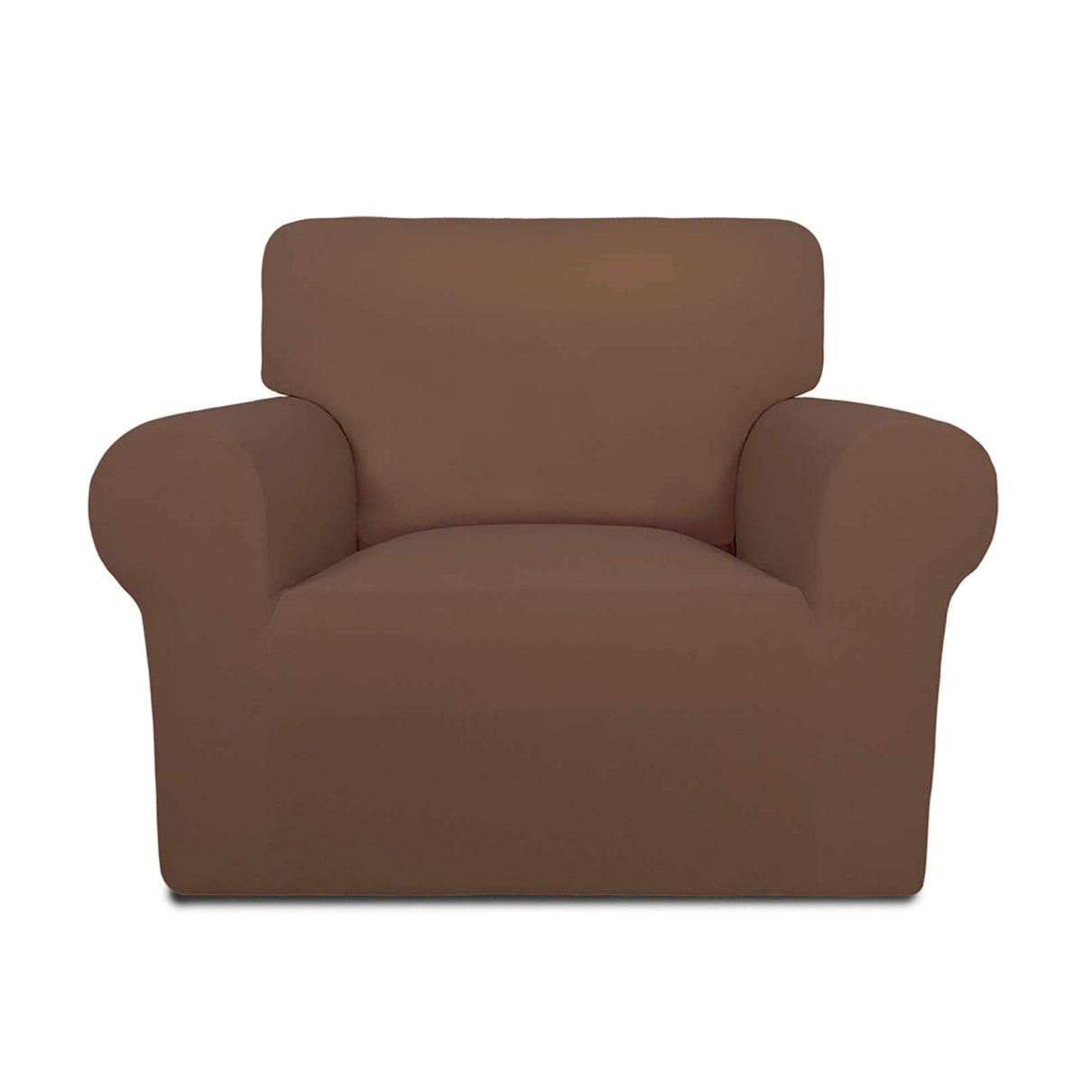 PureFit Super Stretch Chair Covers Fleece Couch Covers for Sofa Dark Gray
