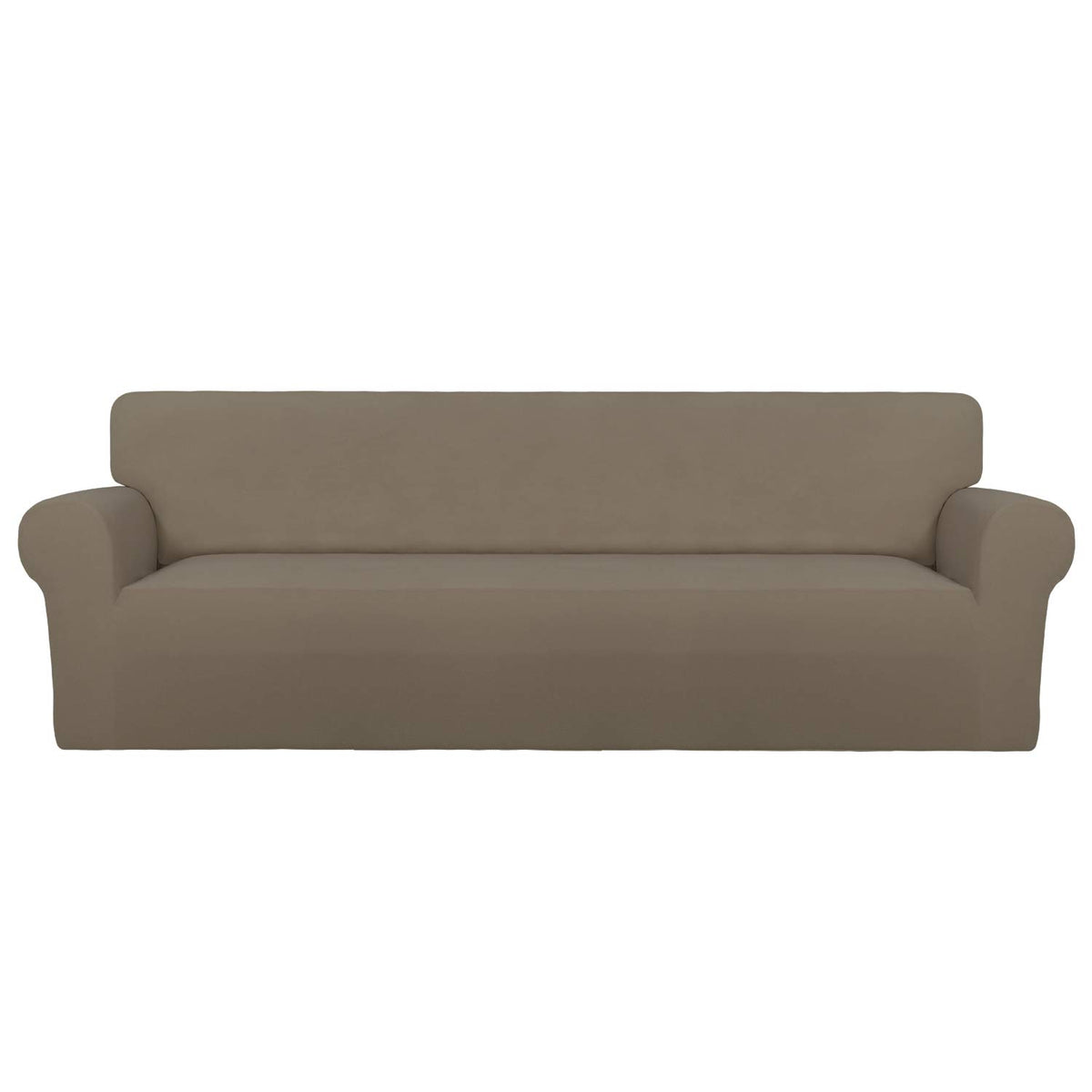PureFit Super Stretch Chair Covers Fleece Couch Covers for Sofa Dark Gray