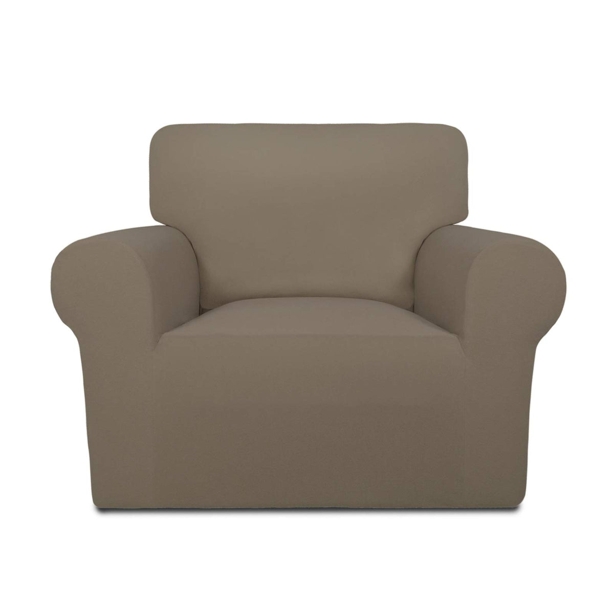 PureFit Super Stretch Chair Covers Fleece Couch Covers for Sofa Dark Gray