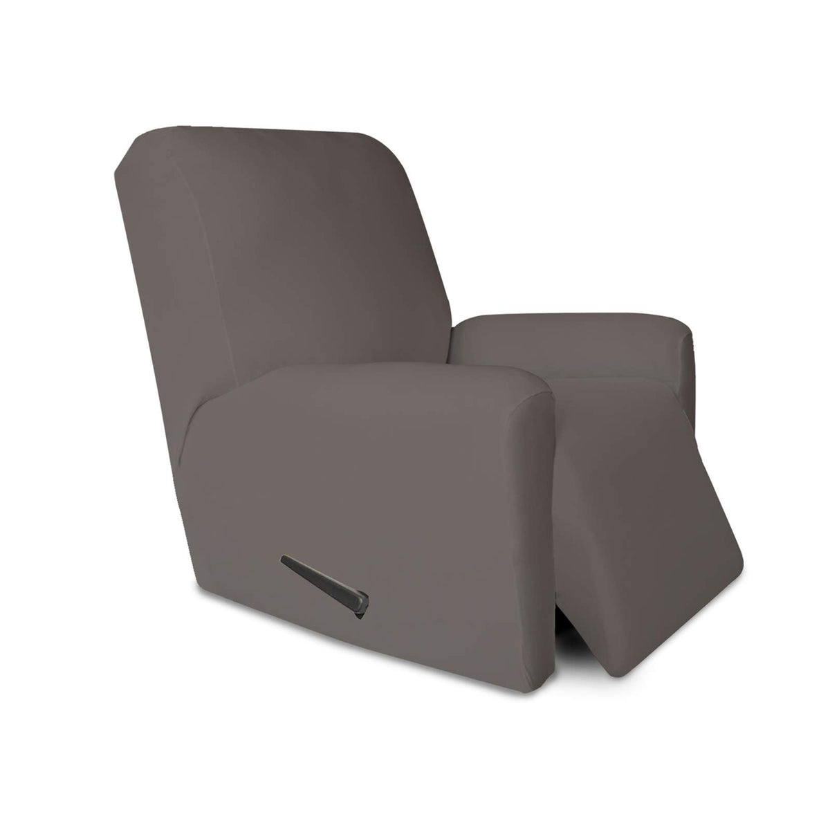 PureFit Super Stretch Chair Covers Fleece Couch Covers for Sofa Dark Gray
