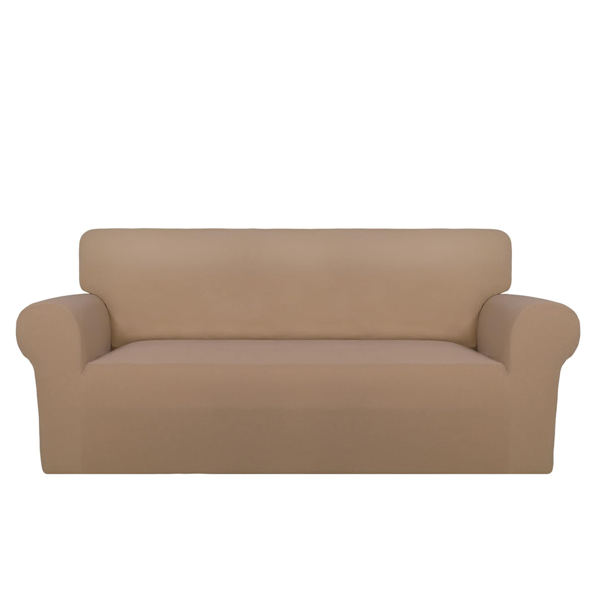 PureFit Super Stretch Chair Covers Fleece Couch Covers for Sofa Dark Gray