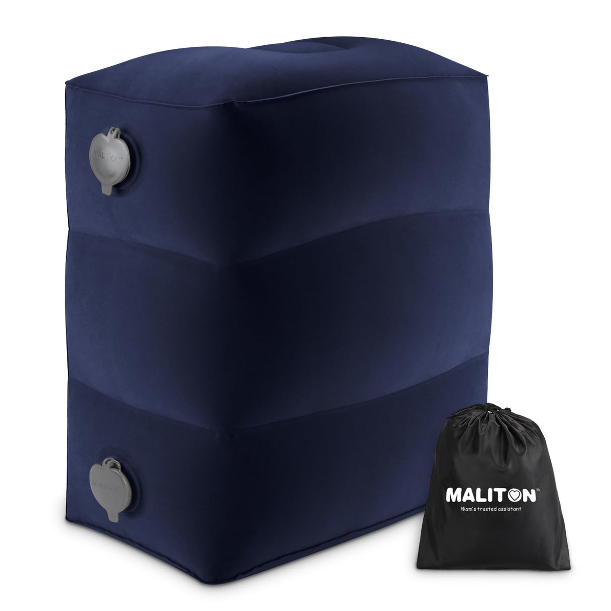 Maliton Inflatable Foot Rest/Leg Pillow | Adjustable Height（Grey, 2 Pack）