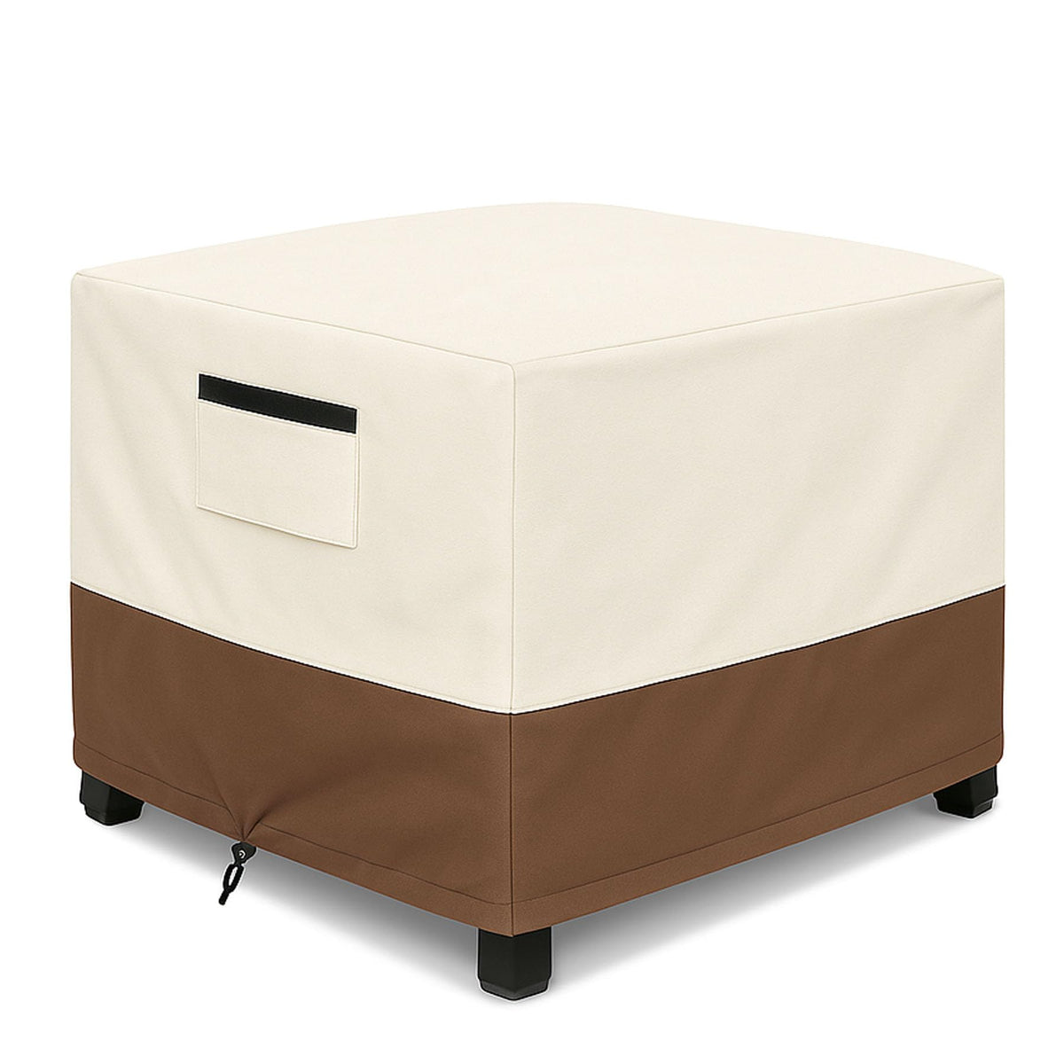 4-Piece Patio Furniture Cover Set, Waterproof Outdoor Furniture Covers for Loveseat, Patio Chairs & Coffee Table, Heavy-Duty 600D, Fade & UV-Resistant, Breathable, All-Season Protection, Beige&Brown