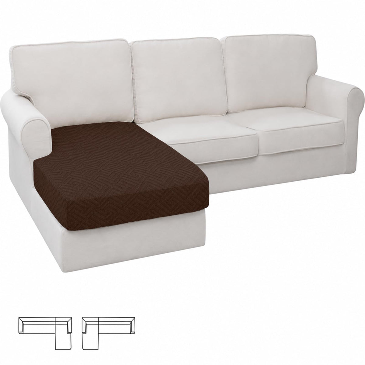 XINEAGE 2-Piece Stretch Armchair Sofa Cover, Washable Couch Covers for Dog