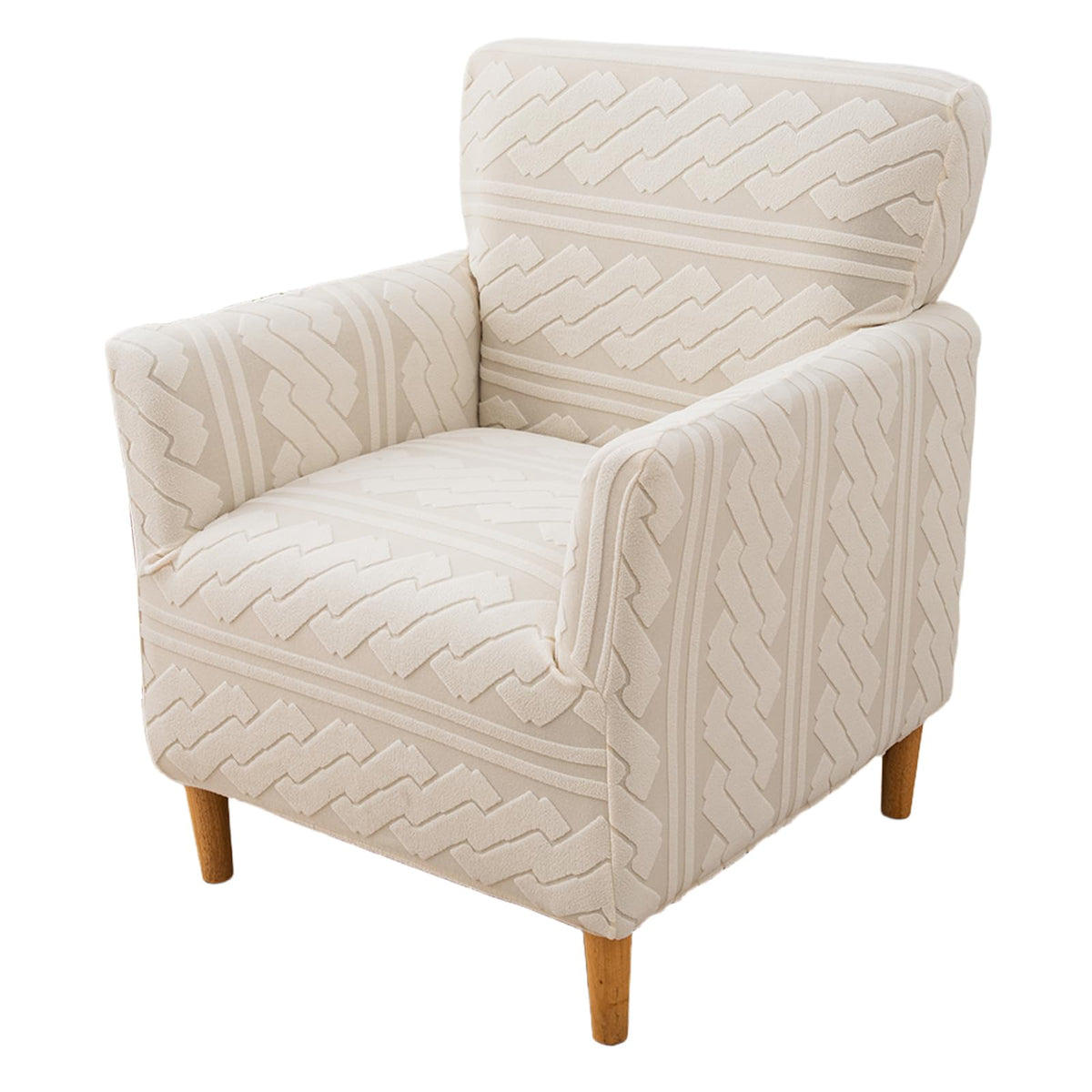 KRFOONN Chair Covers with Arms Armchair Slipcover for Living Room, Beige
