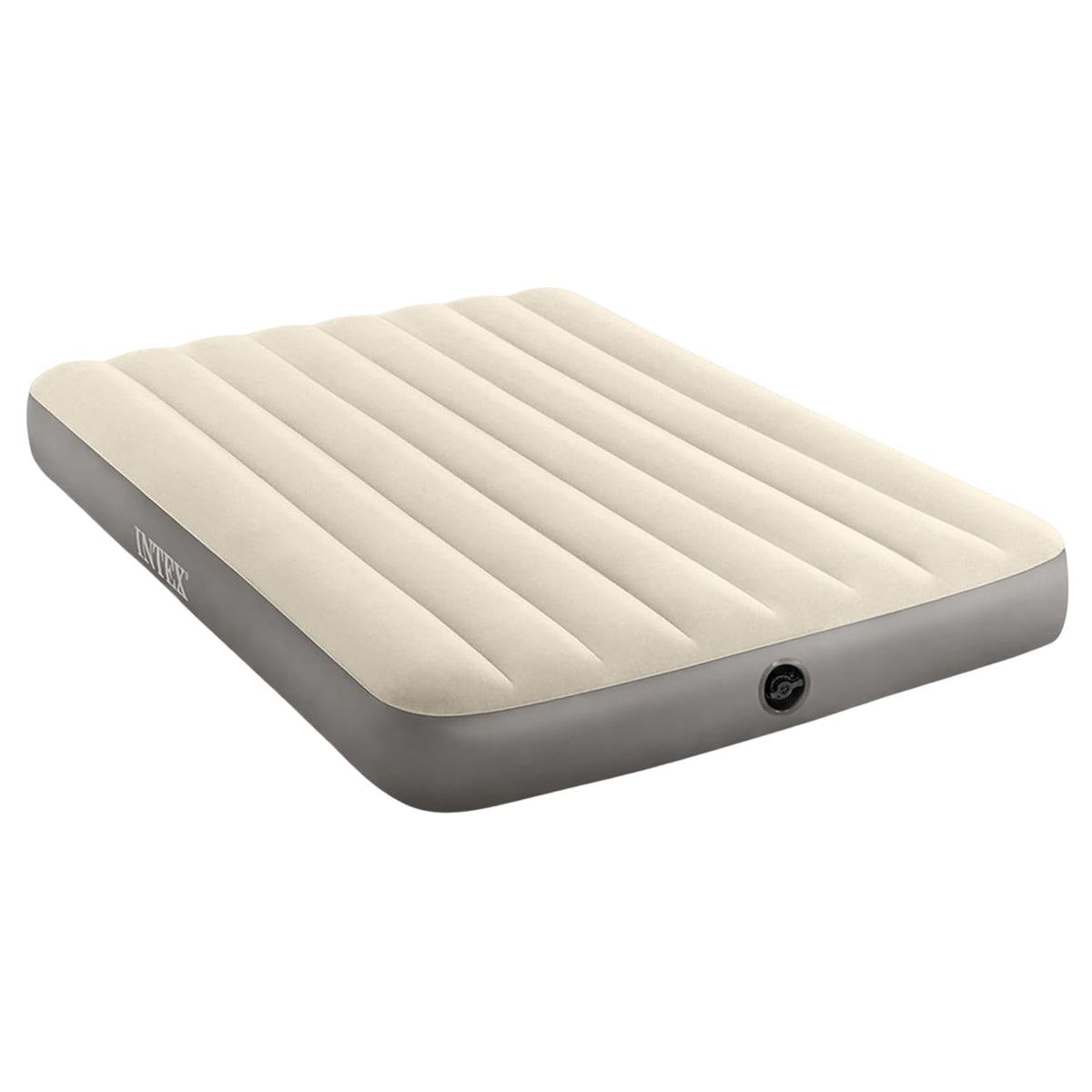 Intex 64103E Dura-Beam Standard Single-High Air Mattress: Fiber-Tech - Queen Size - 10in Bed Height - 600lb Weight Capacity - Pump Sold Separately