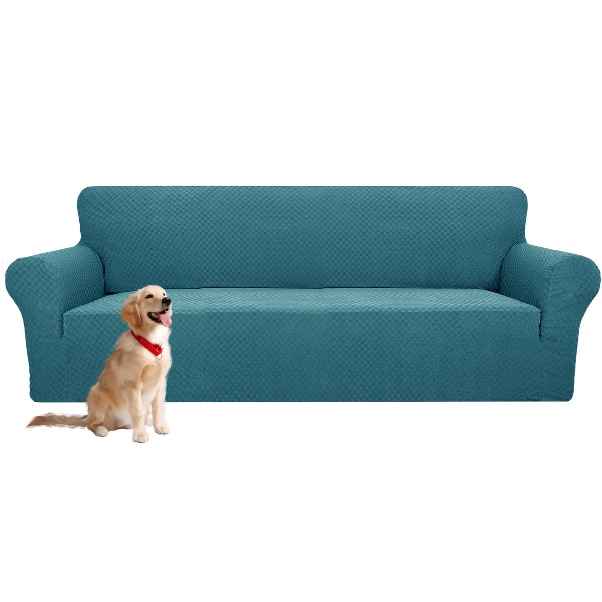 YEMYHOM Couch Cover Latest Jacquard Design High Stretch Sofa Chair Covers for Living Room, Pet Dog Cat Proof Armchair Slipcover Non Slip Magic Elastic Furniture Protector (Chair, Light Gray)