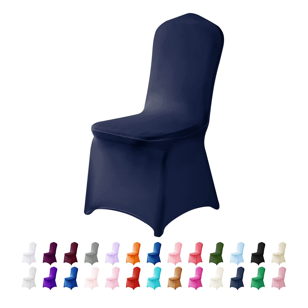 Spandex Chair Cover,25PCS,Chair Covers,Living Room Chair Covers,Removable Chair Cover Washable Protector Stretch Chair Cover for Party, Banquet,Wedding Event,Hotel(White)